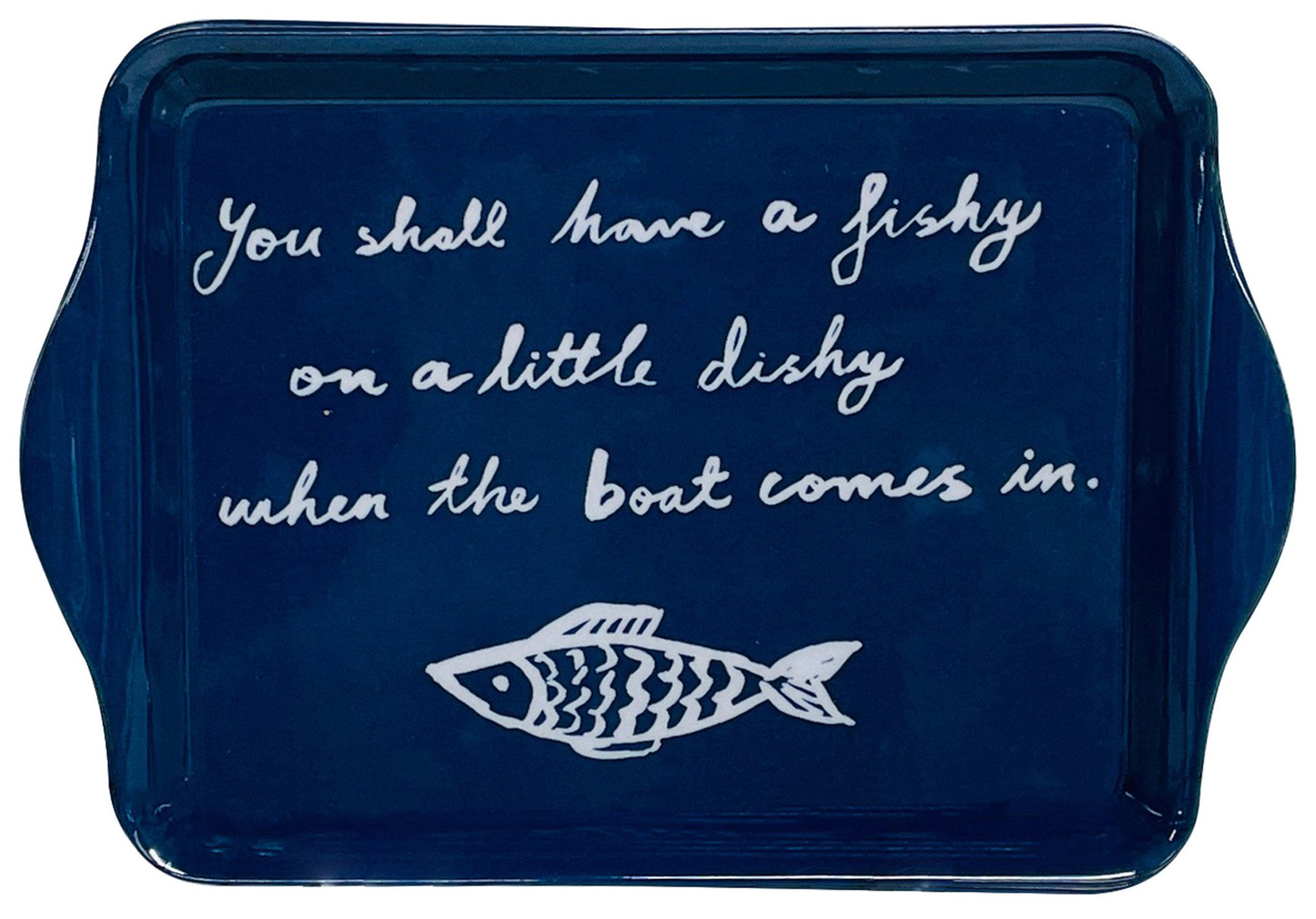 Ulster Weavers Tablett Catch of the Day, Melamin, (1-tlg., 1-teilig), kleines Serviertablett Küchentablett 21x14x2cm aus Melamin