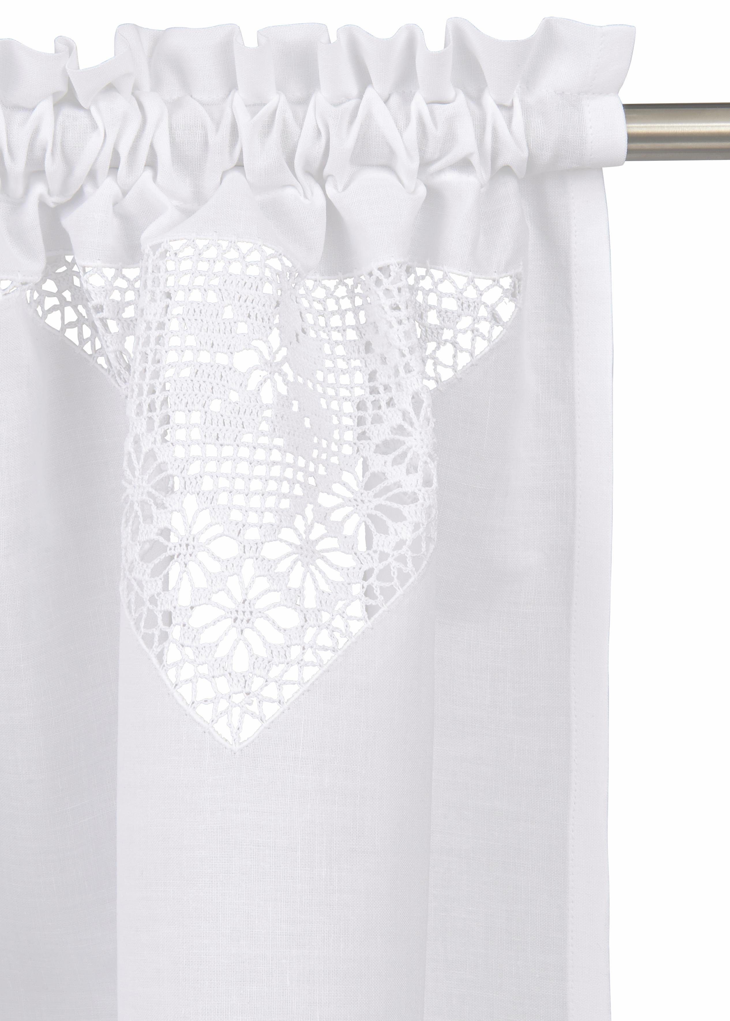 HOSSNER - ART OF HOME DECO Querbehang Wolfgangsee (1 St), Stangendurchzug, halbtransparent