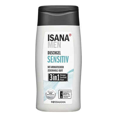 ISANA Duschgel »MEN sensitiv«, 3in1, mit aromatischem Zedernholz-Duft, 300 ml