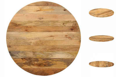 vidaXL Esstisch Tischplatte Ø 90x2,5 cm Rund Massivholz Mango