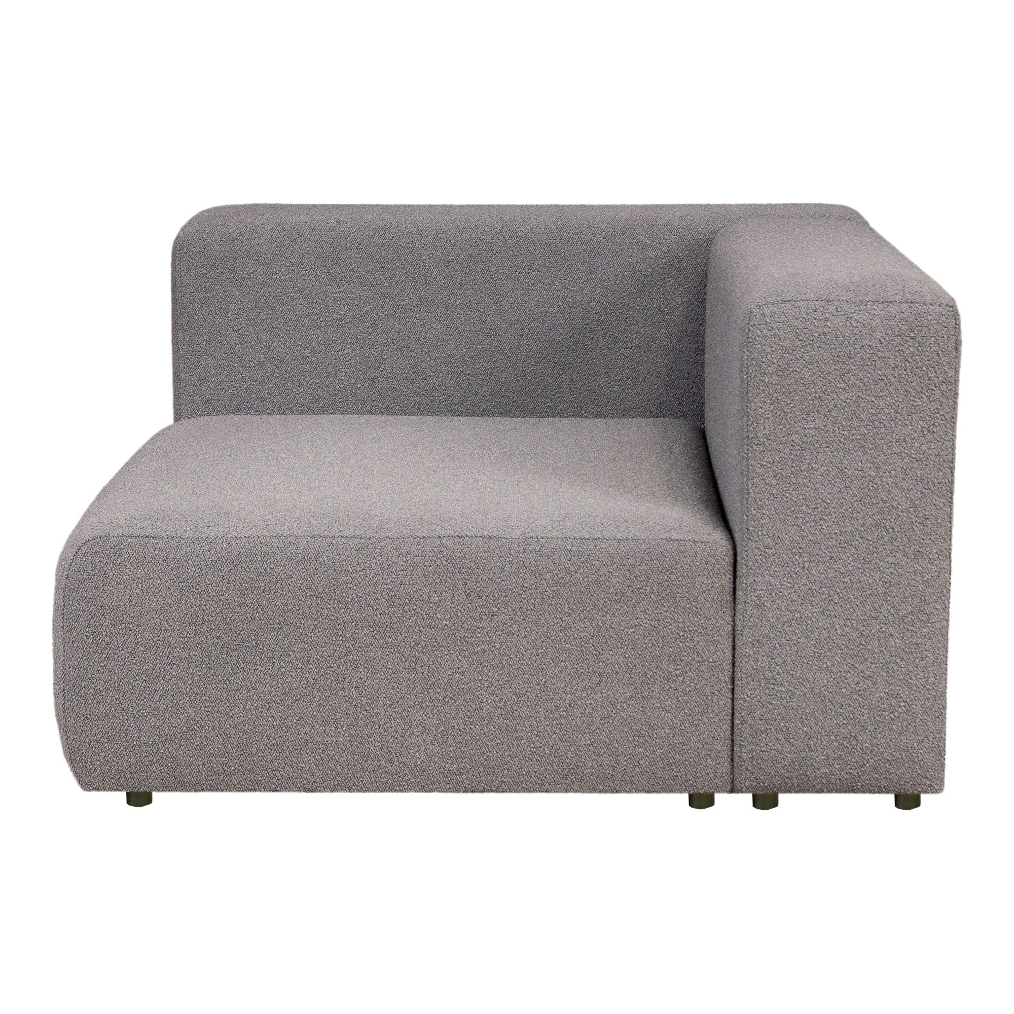 en.casa Sofaelement, »Suldal« Sofa-Modul Eckelement links Webstoff Grau