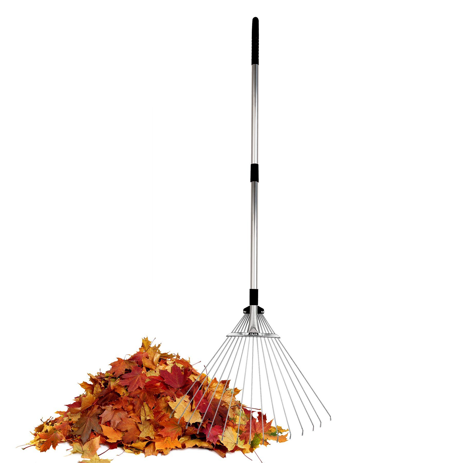 BigDean Laubsammler Teleskop Laubfächer 60cm breit bis zu 160cm lang Fächerbesen Laubbes, (1-St)