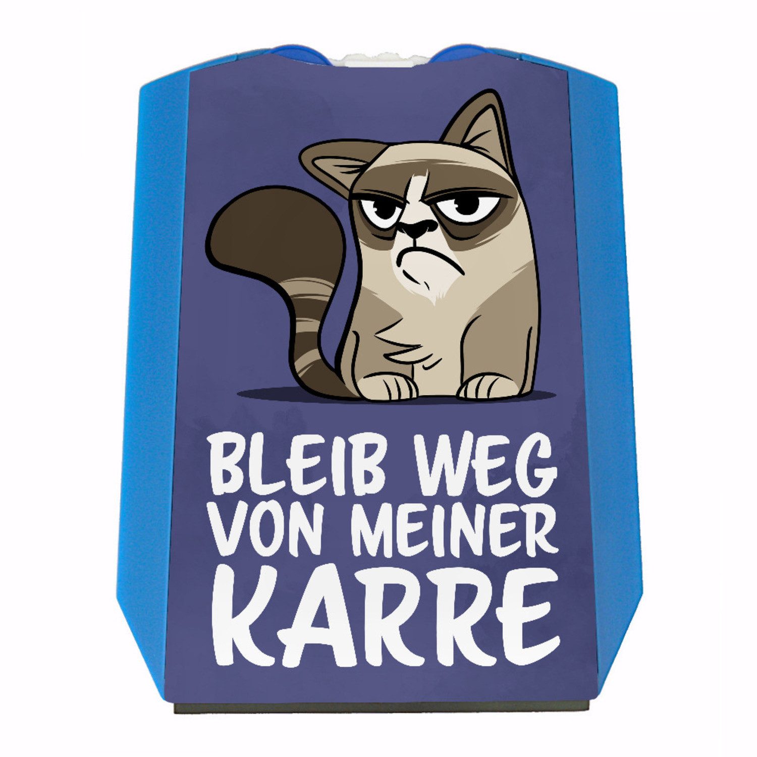 Parkscheibe Bleib weg von meiner Karre Parkscheibe mit Katze 2 Einkaufswagenchips
