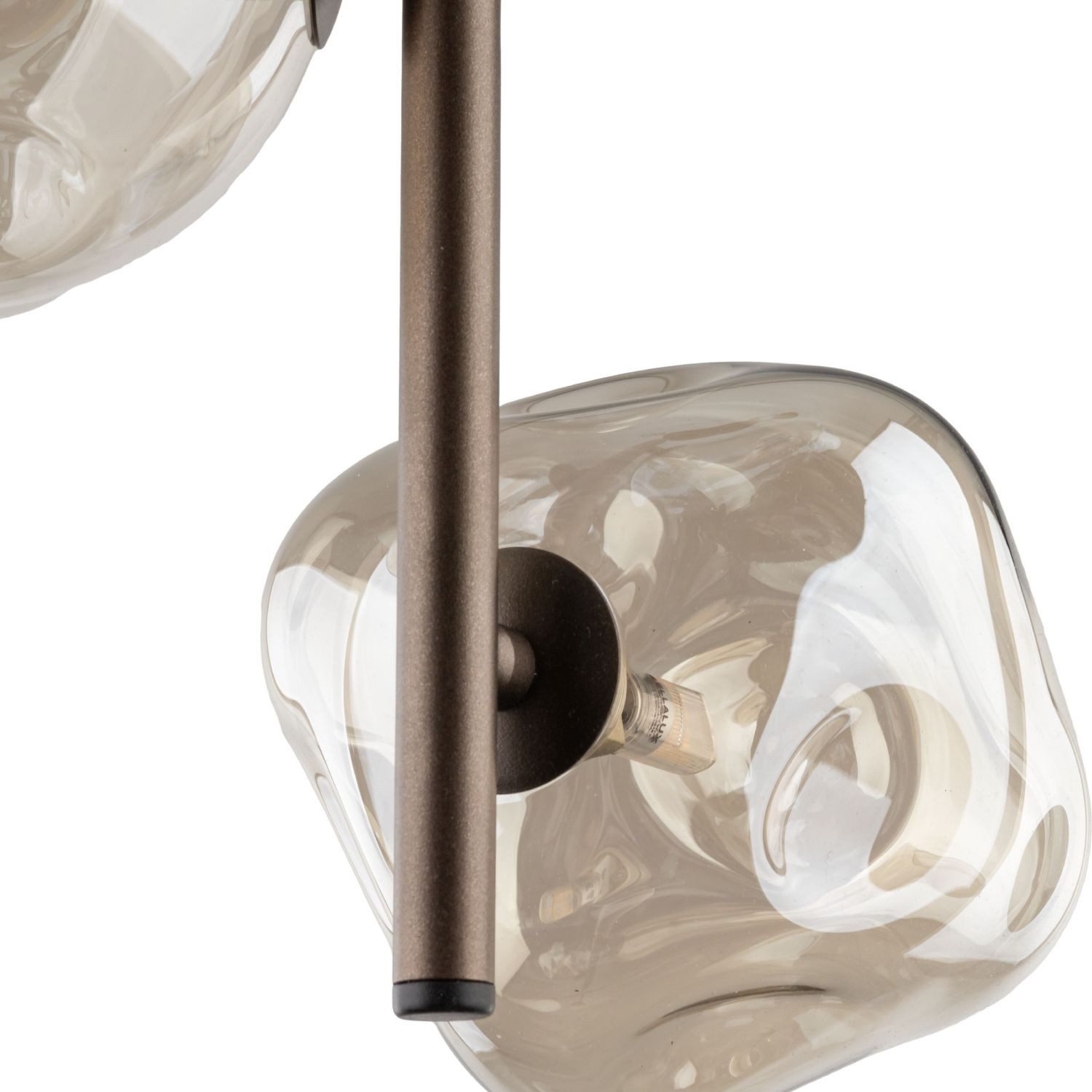 Licht-Erlebnisse Pendelleuchte UMERA, ohne Leuchtmittel, Metall Rauchglas G günstig online kaufen