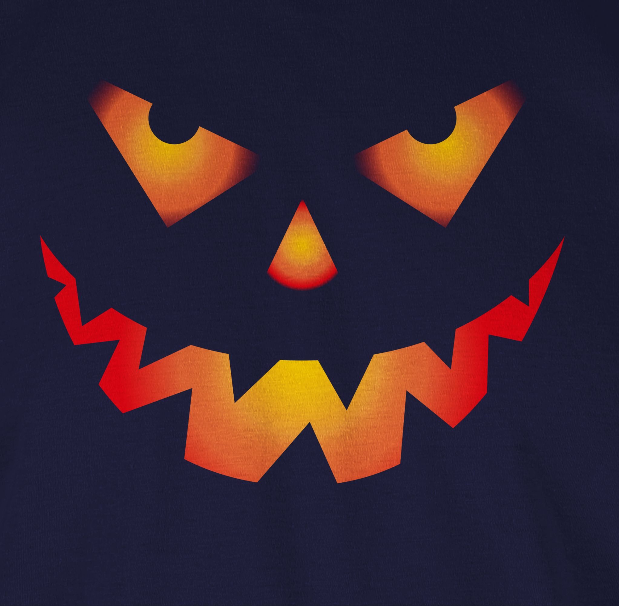 Shirtracer Rundhalsshirt Halloween Kürbis Gesicht Gruseliger günstig online kaufen