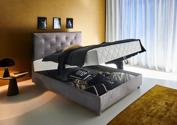 ATLANTIC home collection Boxbett CELIA, mit Taschen-Federkernmatratze, Bettkasten und Strass-Steinen