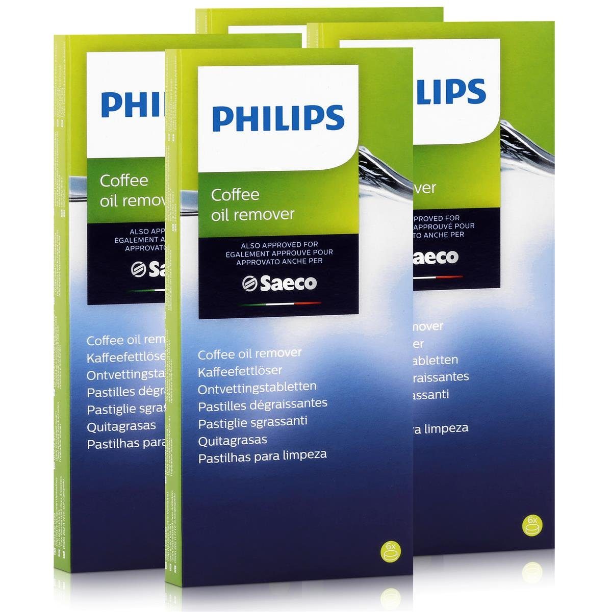 Saeco Philips CA6704/10 Pack (4er - Reinigungstabletten á Saeco 1,6g 6 Tabletten Kaffeefettlöser