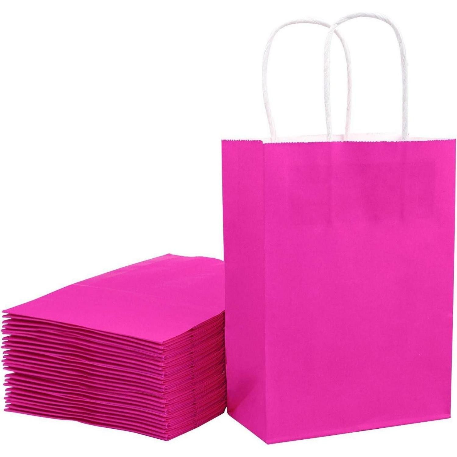 LuxusKollektion Packpapier Papiertüten Kraftpapier Geschenktüten 25er Rosa 25,4 