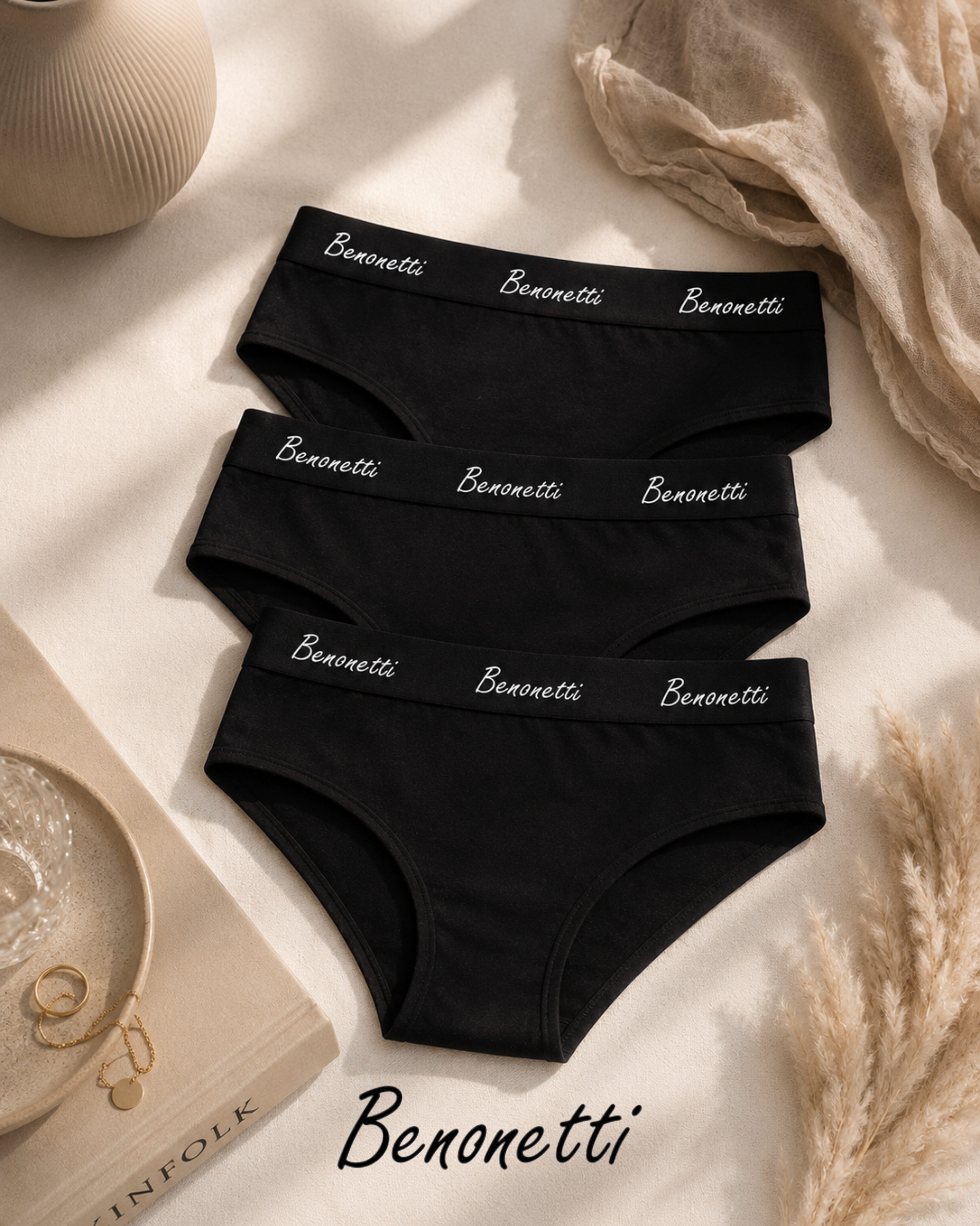 Slip Damen 3er Pack aus Baumwolle und bequemer Passform