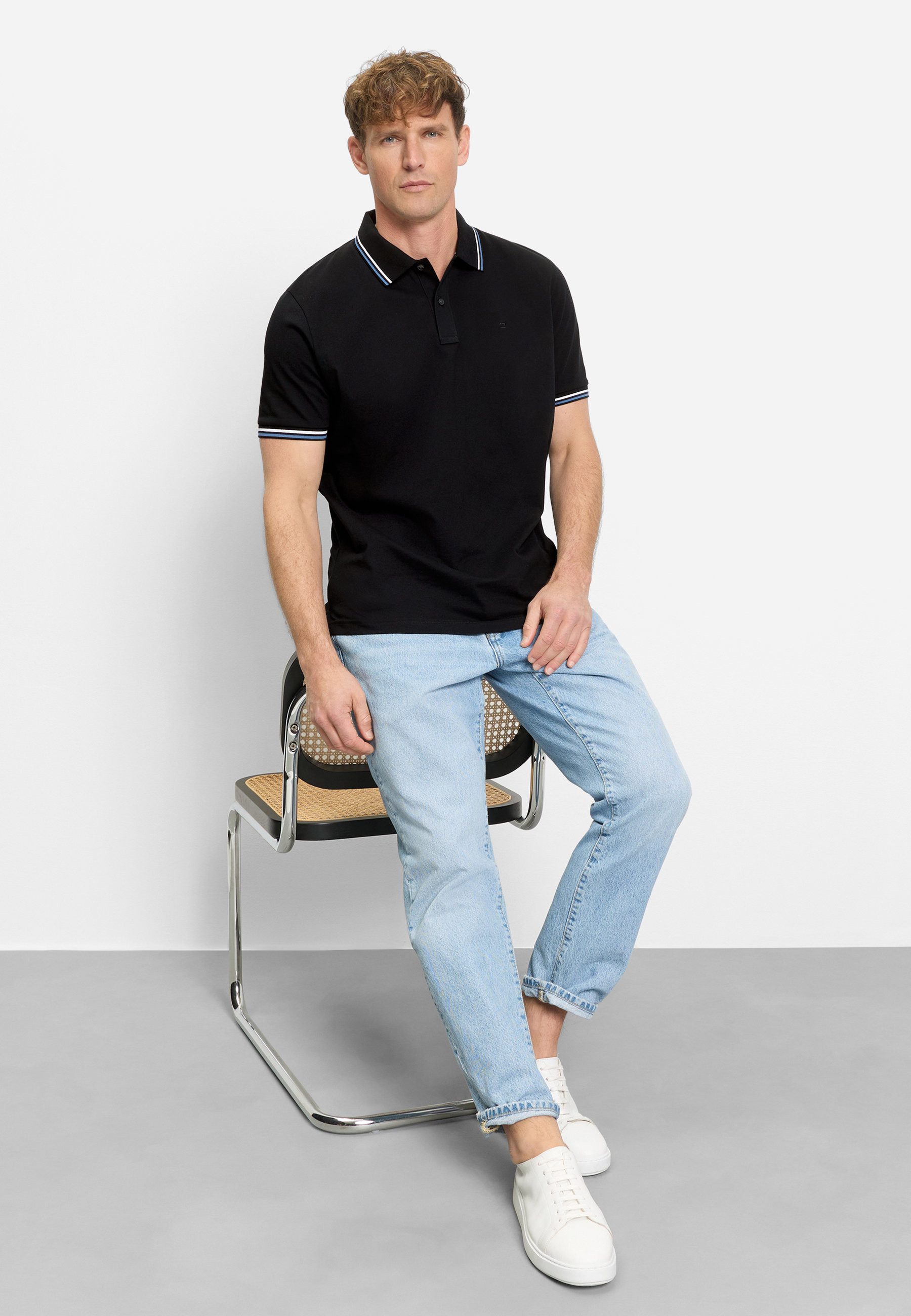 OLYMP Poloshirt OLYMP Casual Wirk, Regular Fit