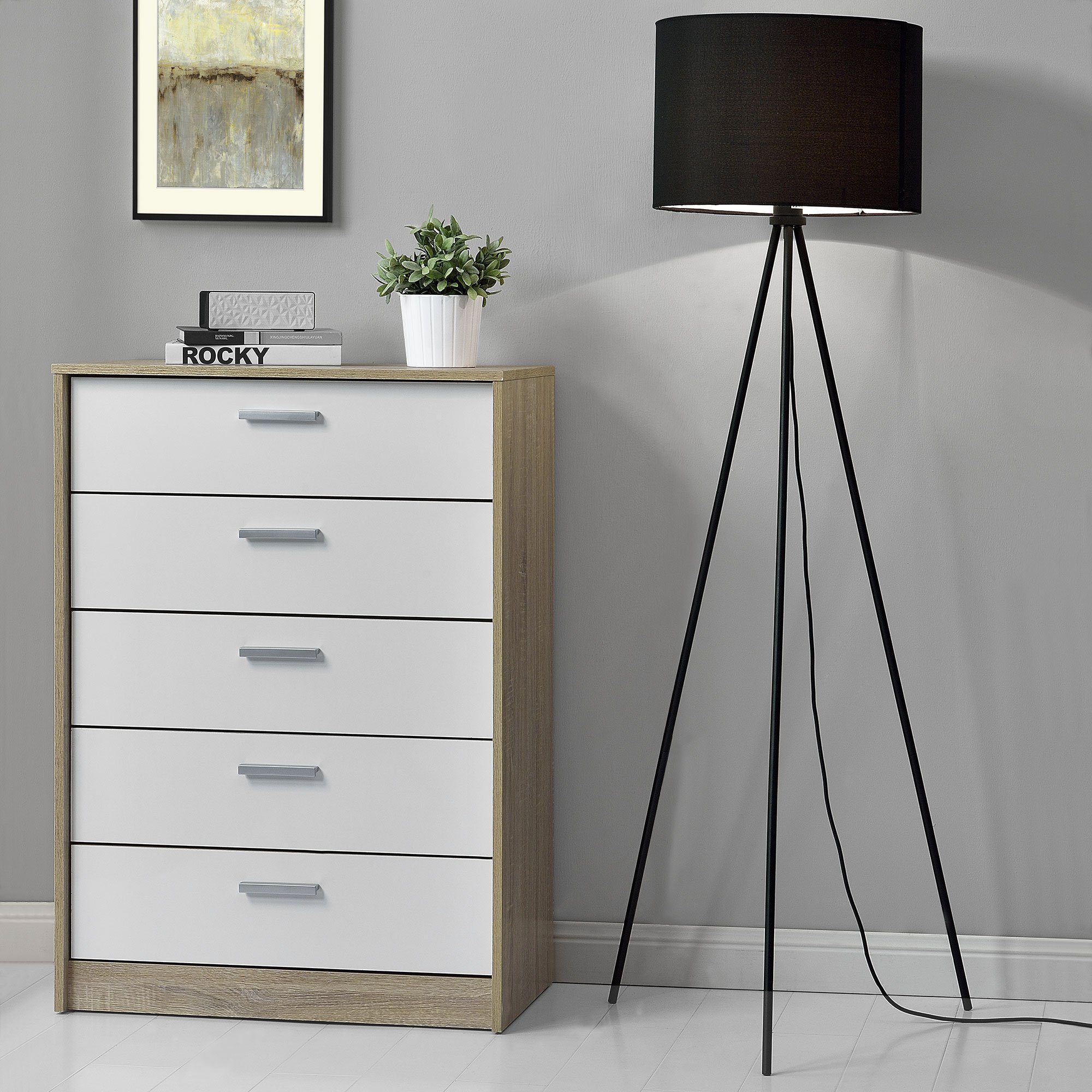 lux.pro Stehlampe, ohne Leuchtmittel, »Dreifuß« schwarz Höhe 150cm günstig online kaufen