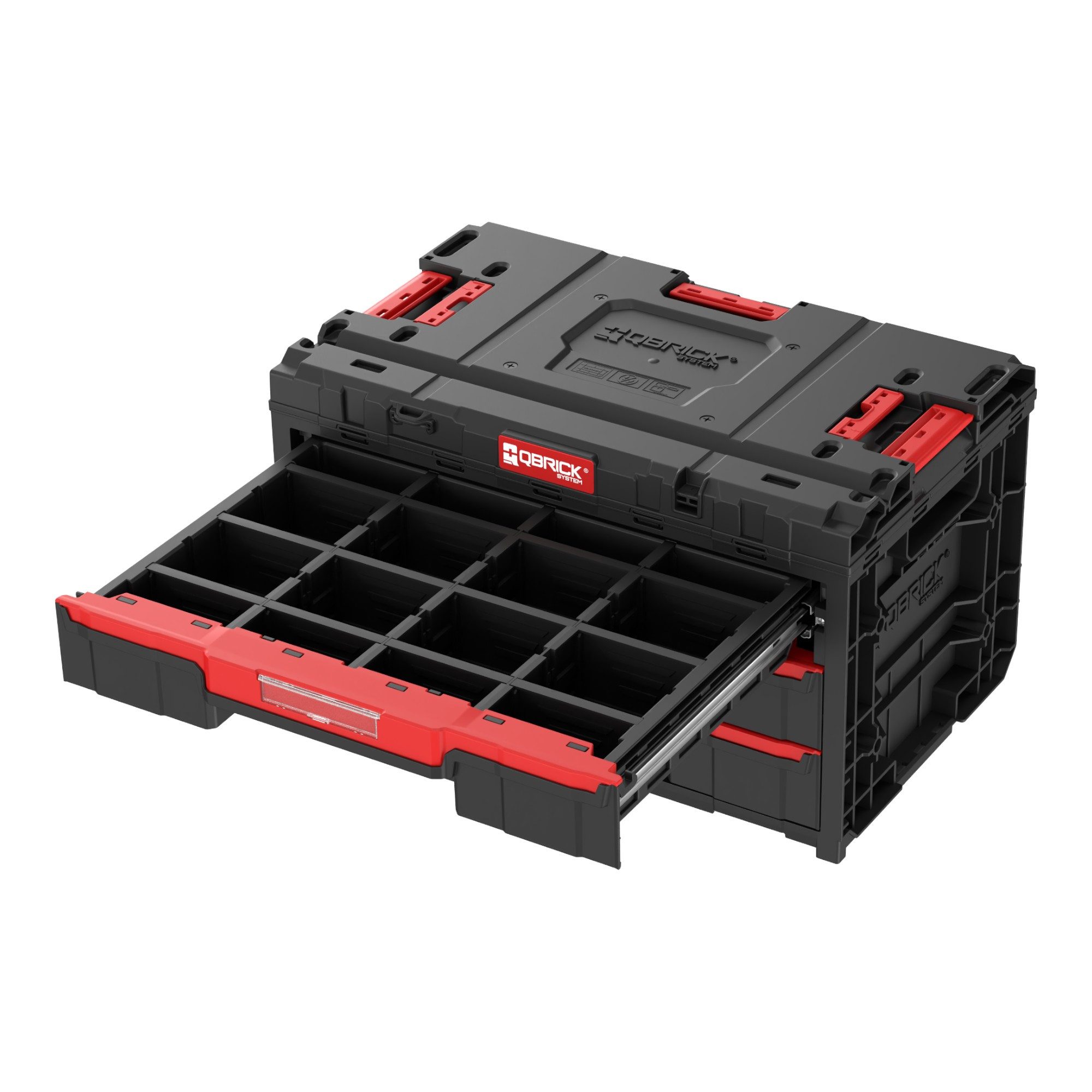 QBRICK System Werkzeugkoffer ONE Drawer 3 Toolbox 2.0 Werkzeugbox 587 x 380 x 340 mm 27 l