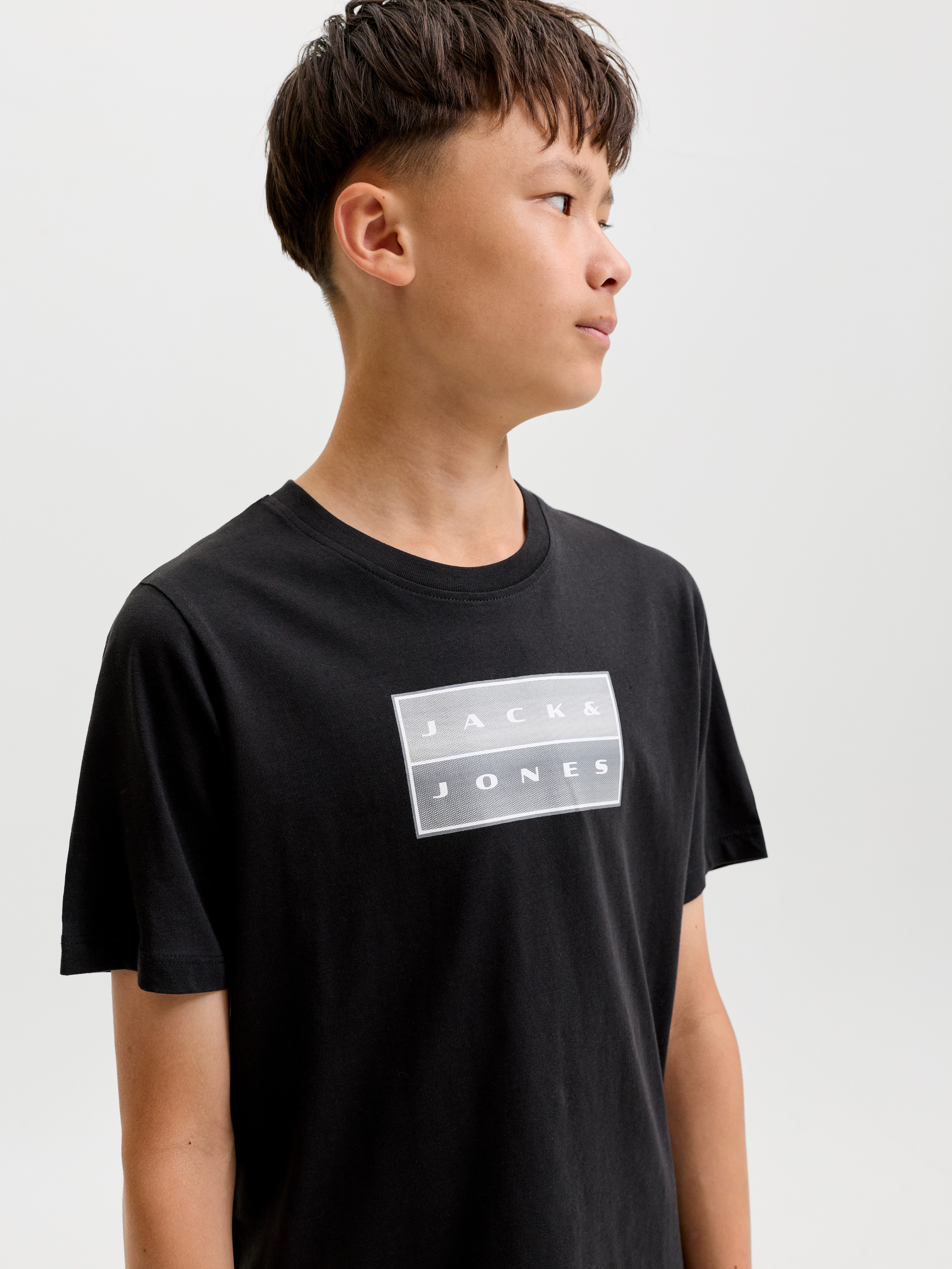 Jack & Jones Junior Rundhalsshirt JCOFUSION DOTS PRINT TEE SS CN JNR Baumwolle, normal geschnitten