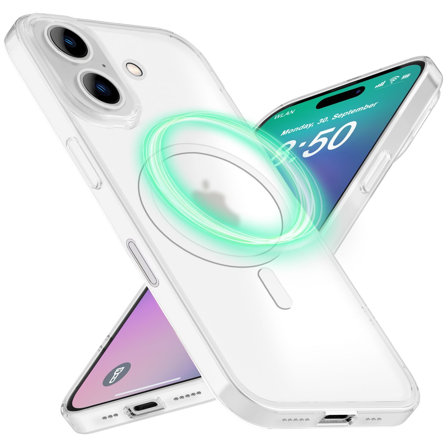 Nalia Smartphone-Hülle Apple iPhone 16 15,5 cm (6,1 Zoll), Extra Dünne Hülle 0,3mm / Kompatibel mit MagSafe / Ultra Slim Case
