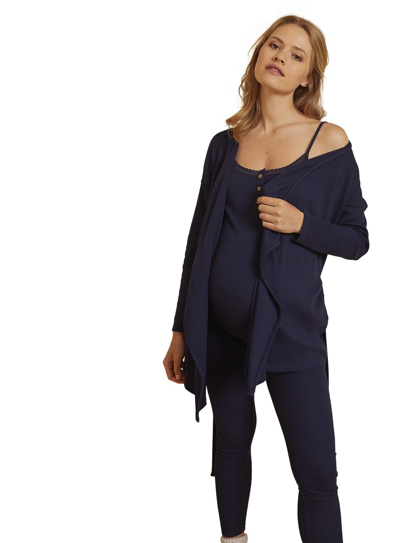 vertbaudet Umstands-Set Homewear-Set, Schwangerschaft & Stillzeit 3-teilig