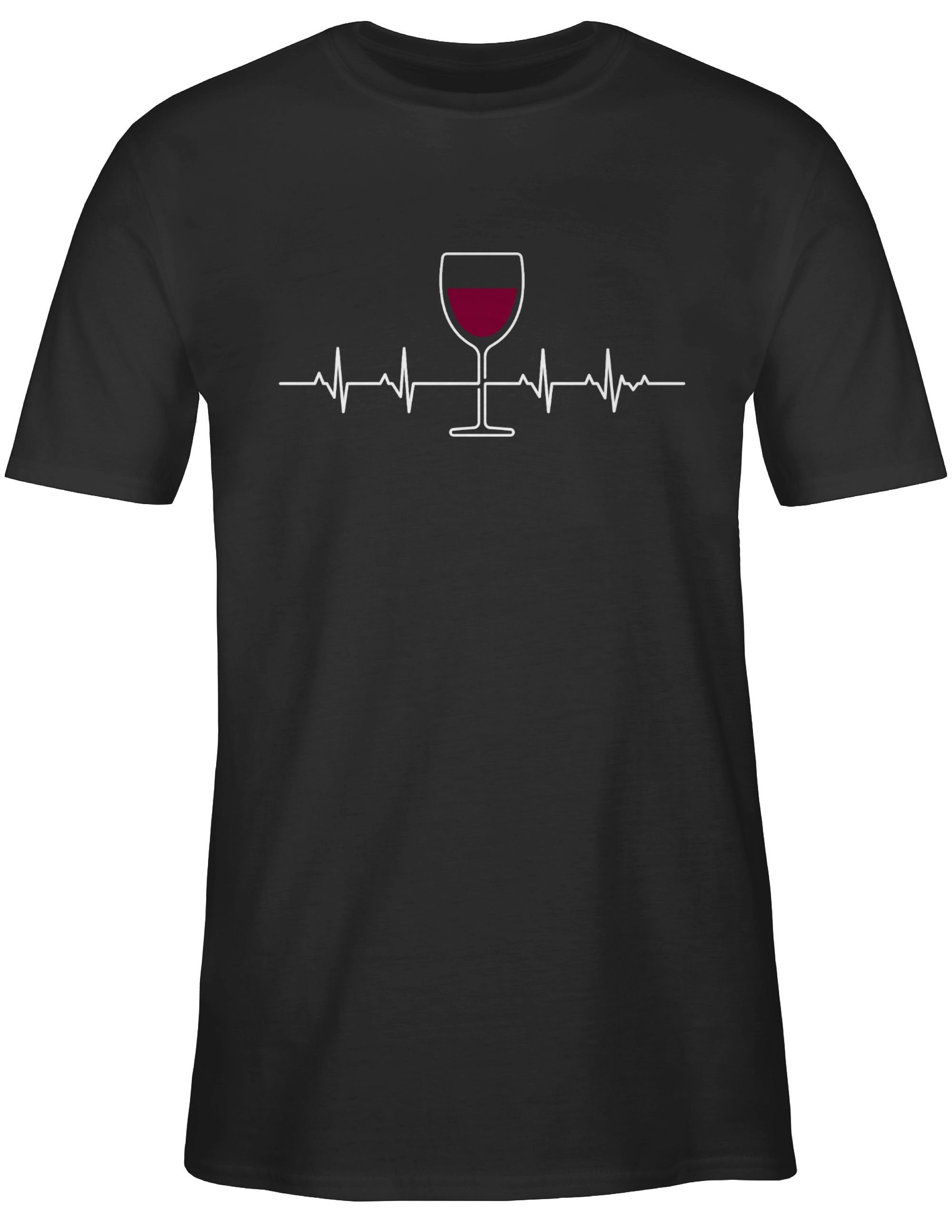 Shirtracer T-Shirt Herzschlag Rotwein Symbol und günstig online kaufen