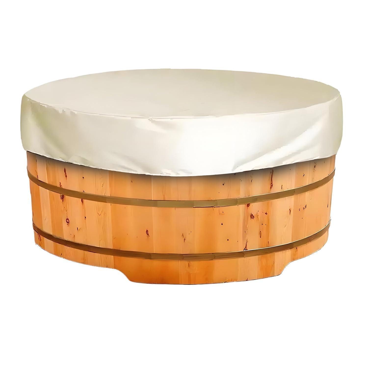 LuxusKollektion Pool-Abdeckplane Poolabdeckung Rund Beige 190cm (1-St)