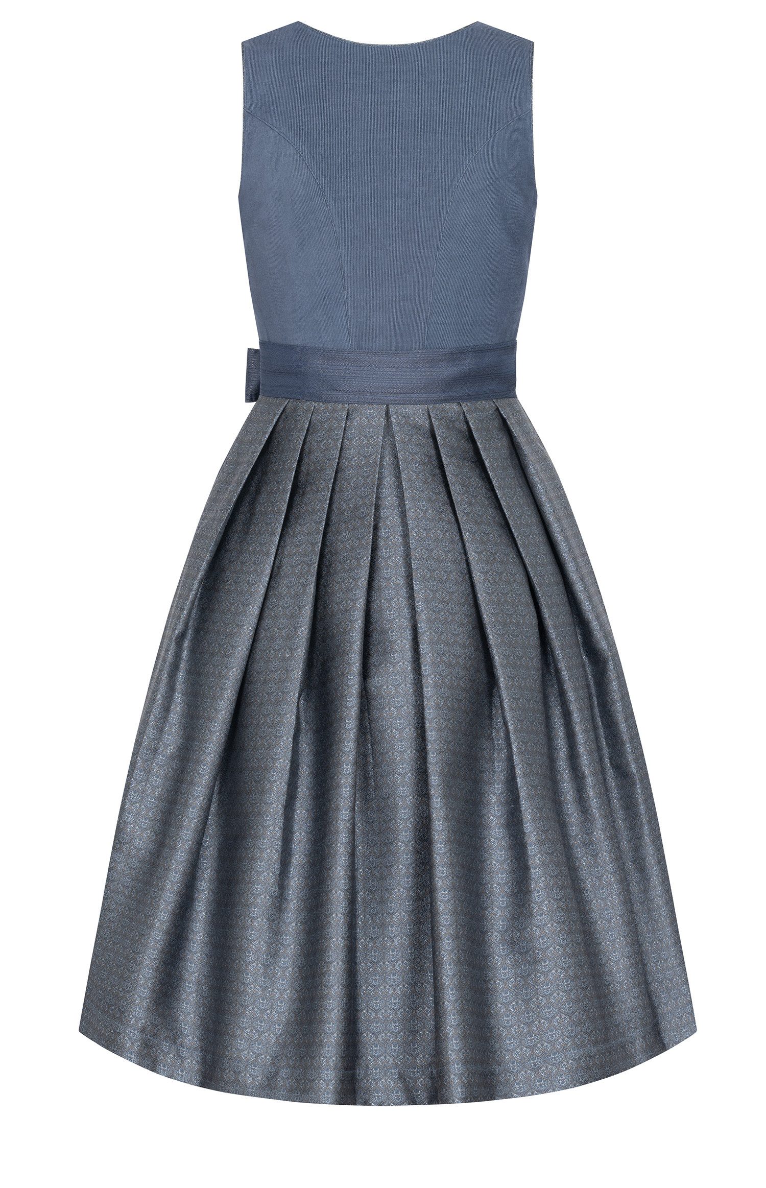 Nübler Trachtenkleid Midi Dirndl Sarah in Taubenblau von Nübler - Rocklänge 60 cm