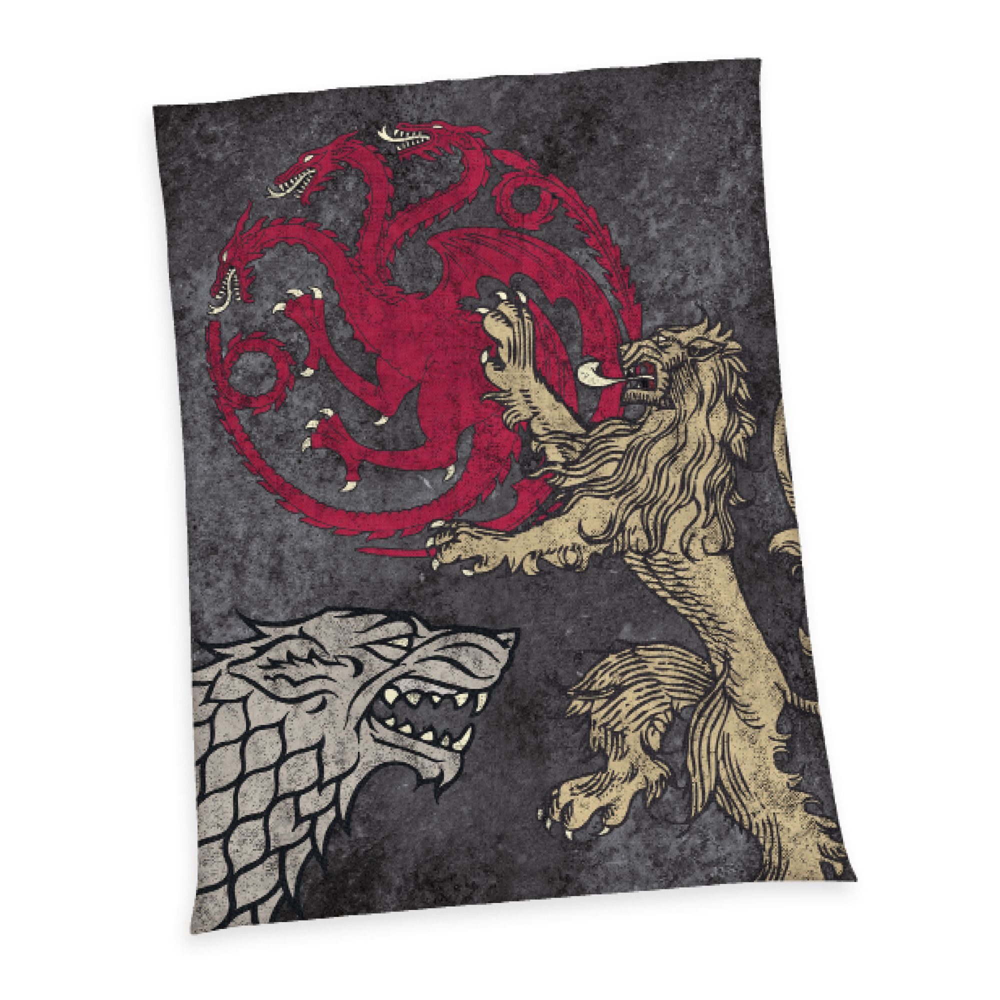 Wohndecke GAME OF THRONES Fleecedecke / Kuscheldecke XL 150 x 200 cm, Familando, 100% Polyester extra weich