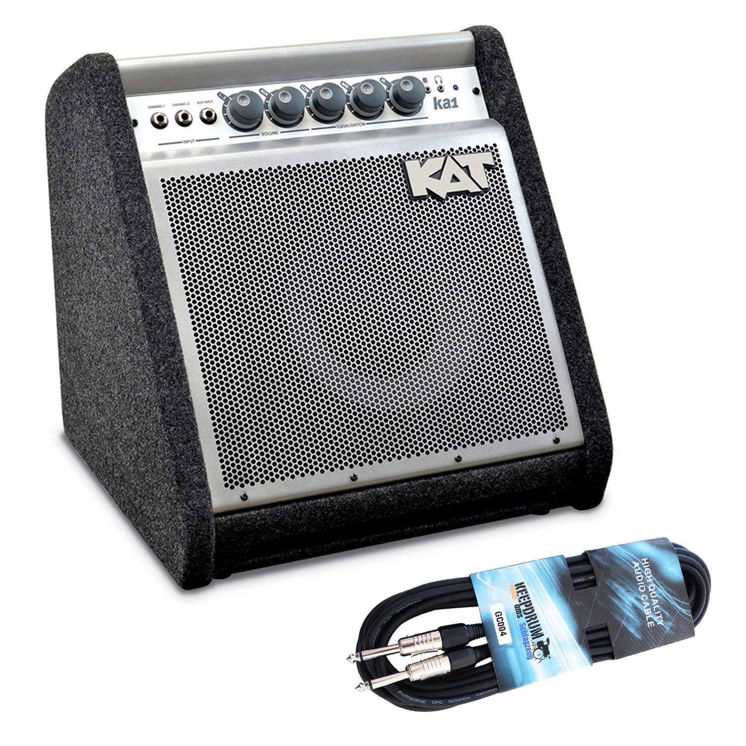 Kat-Percussion E-Drum KA-1, Drum-Monitor Schlagzeug-Verstärker, mit Klinkenkabel