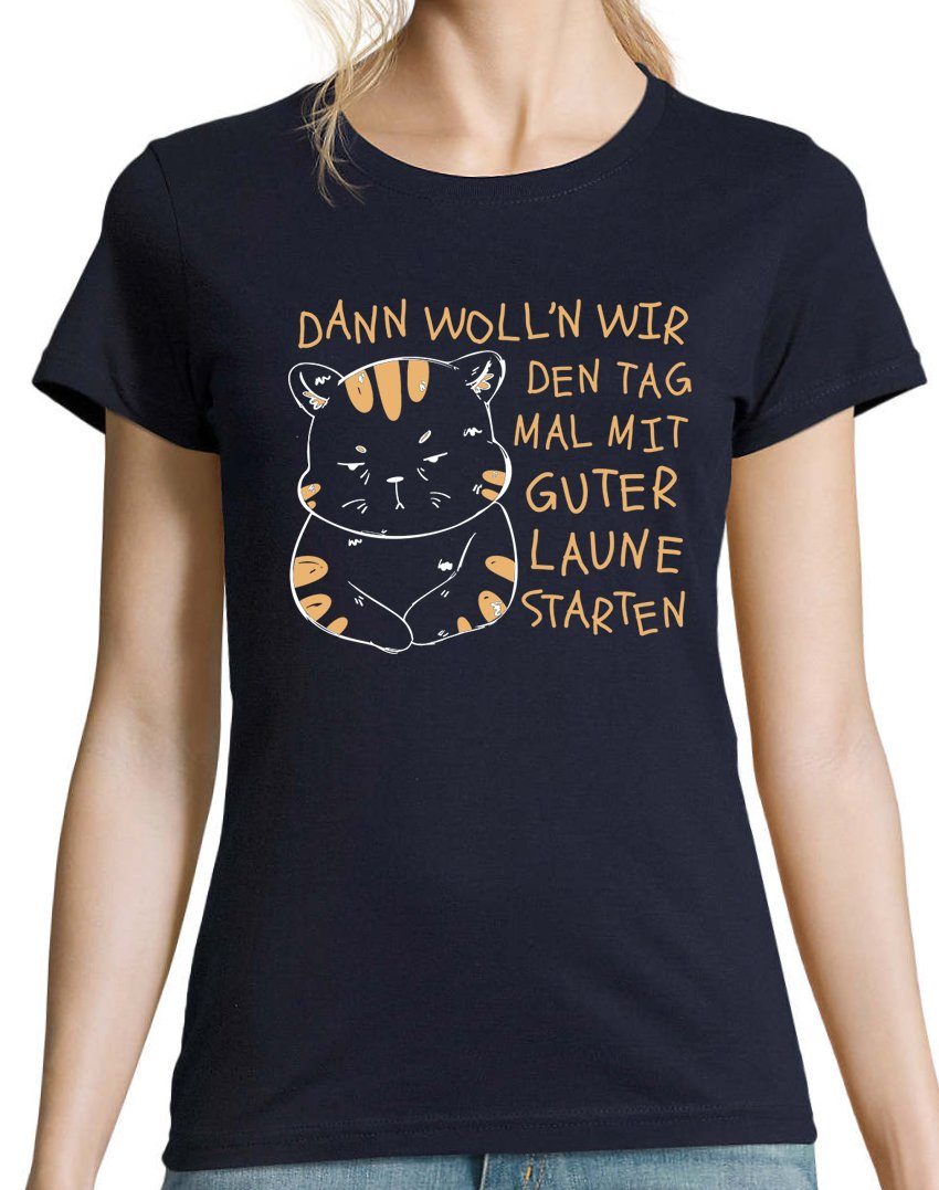 Youth Designz T-Shirt Starten Wir Den Tag Mit Gute Laune Damen Shirt mit tr günstig online kaufen
