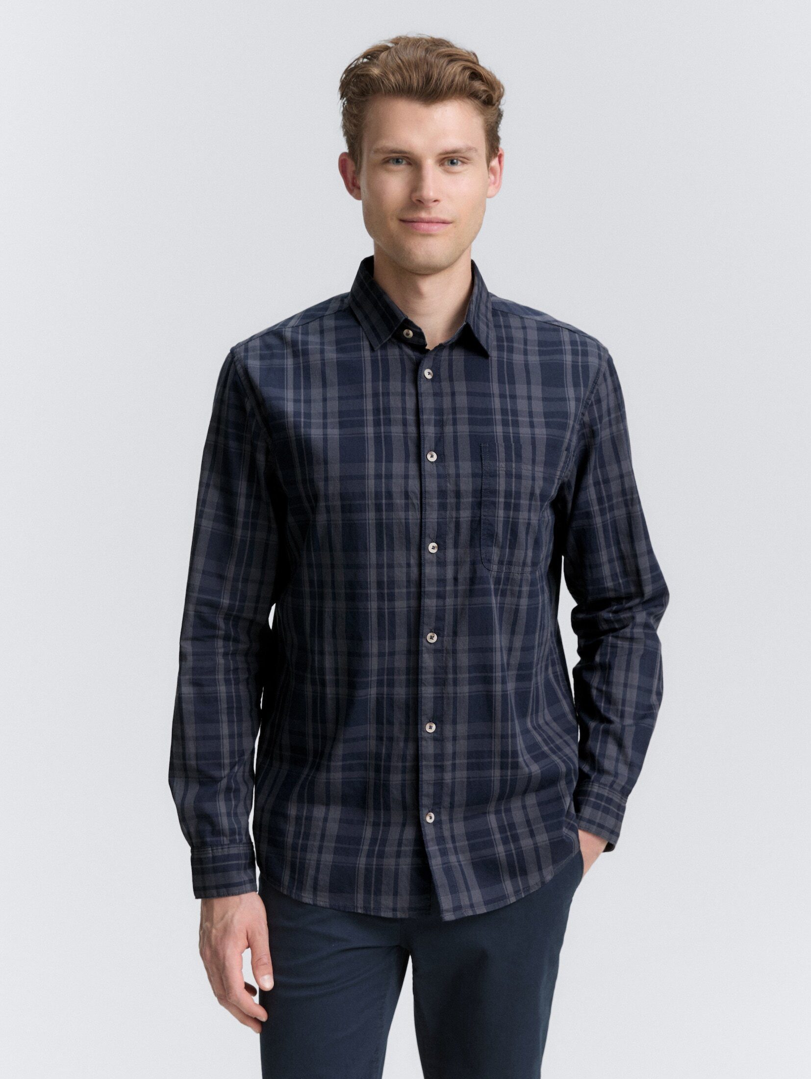TOM TAILOR Langarmhemd Regular Fit Hemd günstig online kaufen