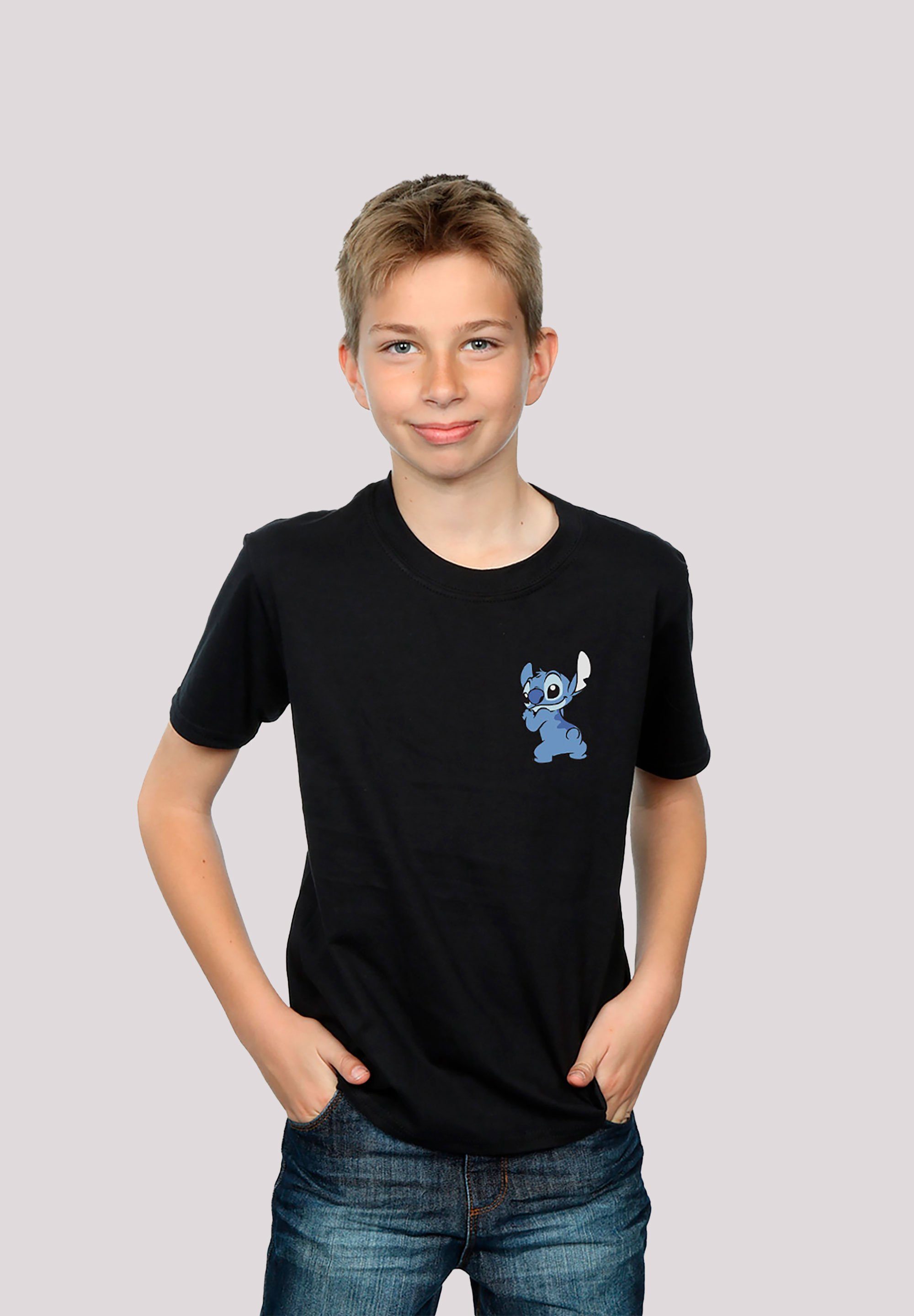 schwarz Stitch And Unisex Kinder,Premium Merch,Jungen,Mädchen,Bedruckt Lilo T-Shirt F4NT4STIC Disney