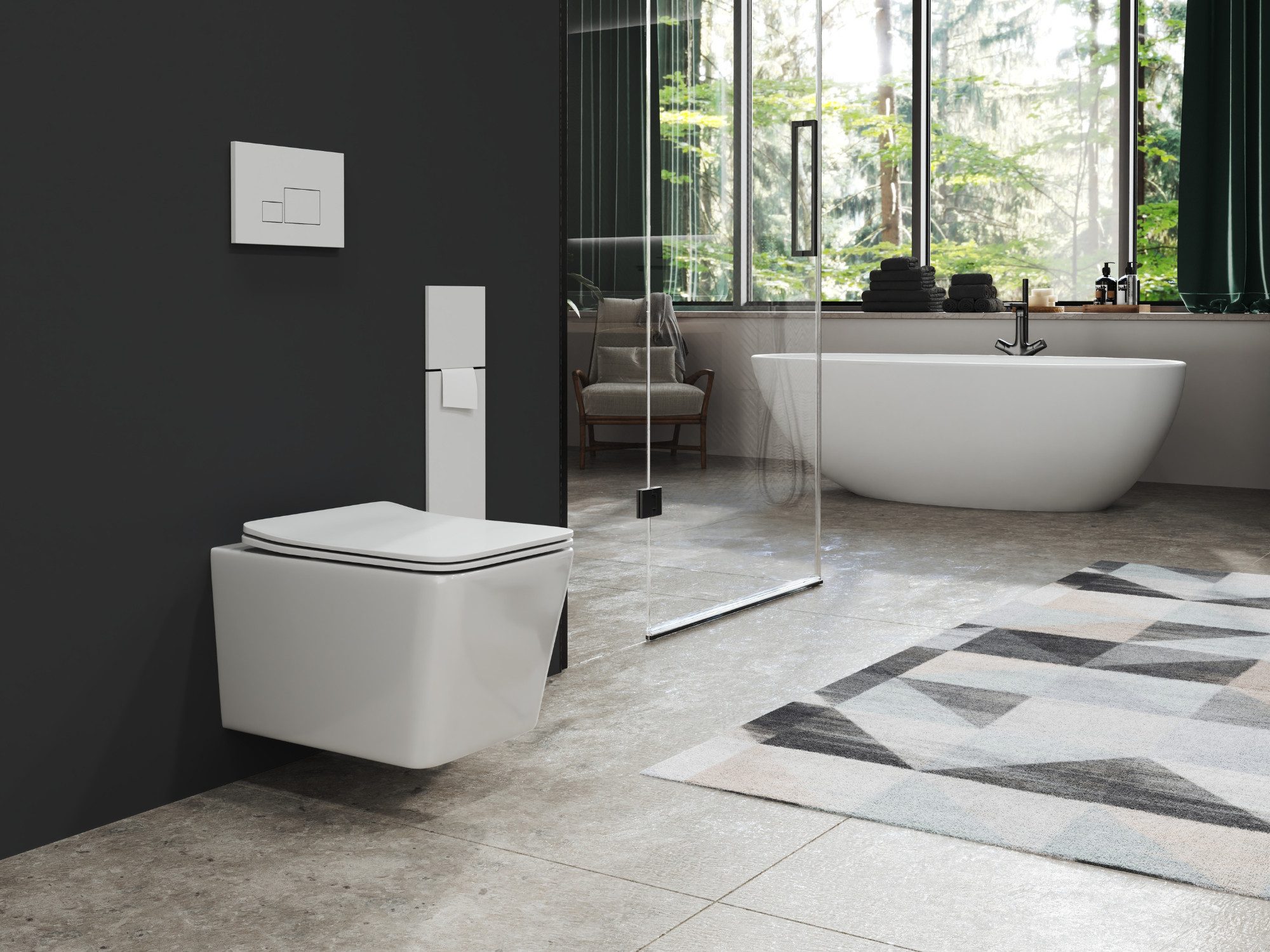 Aqua Bagno Tiefspül-WC Spülrandloses Hänge-WC inklusive günstig online kaufen