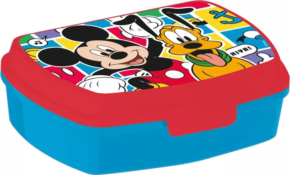 Disney Lunchbox Stor Brotdose Brotbüchse Sandwich Lunch Box Mickey Maus Schule 16x12cm
