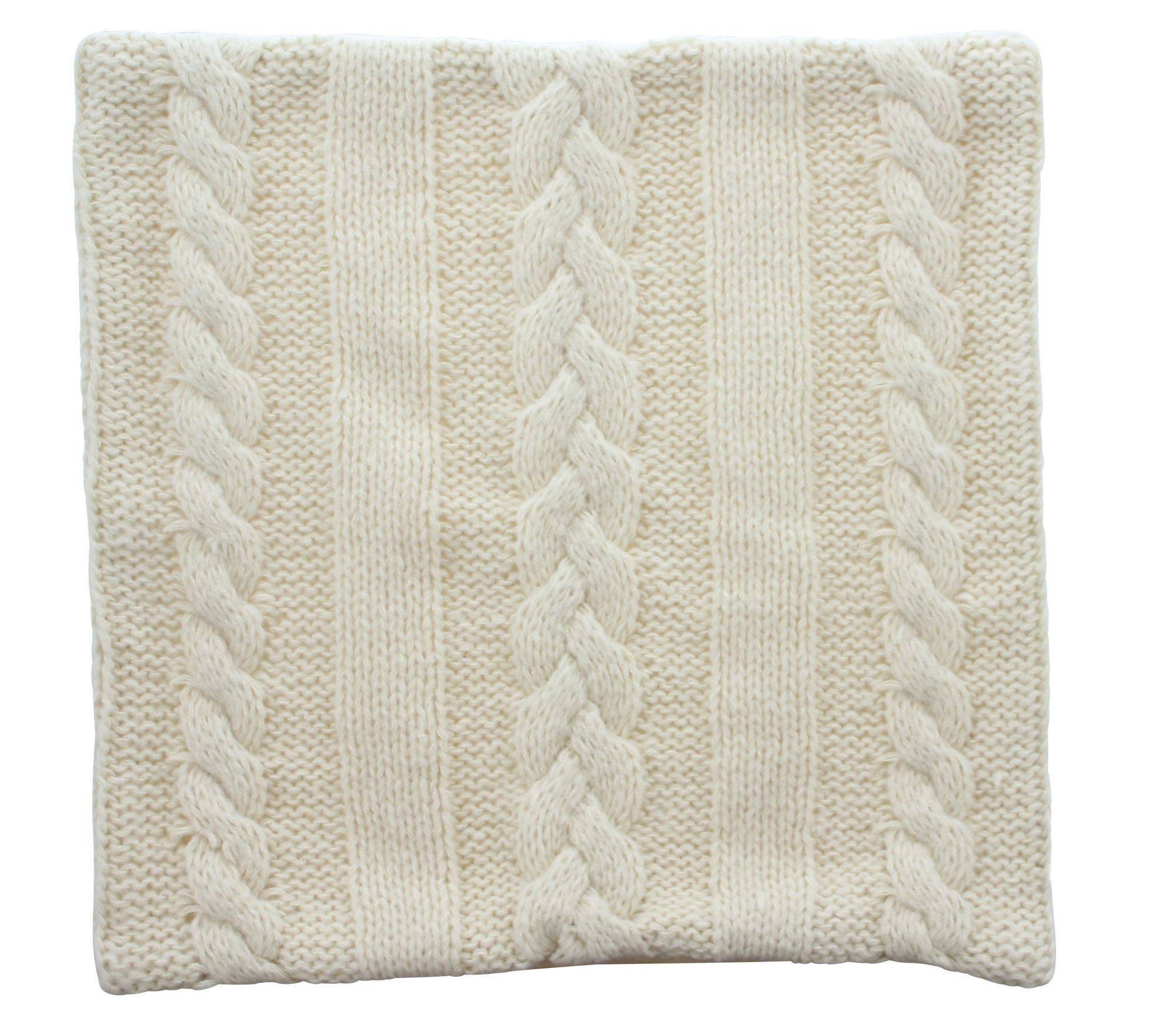 Dekoleidenschaft Kissenhülle "Strick" mit Zopfmuster, beige, günstig online kaufen