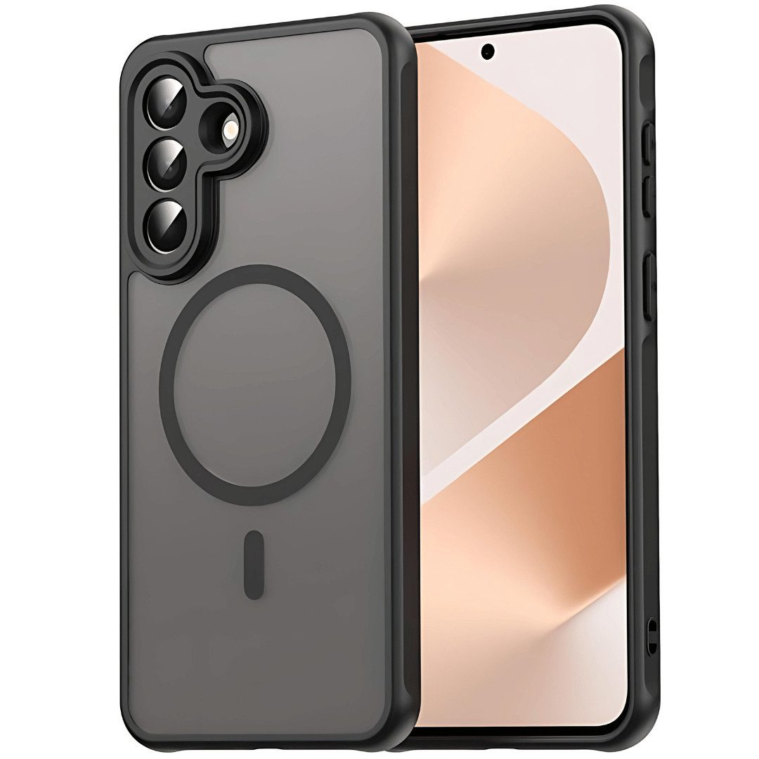 SmartUP Smartphone-Hülle für Samsung Galaxy A57 5G MagSafe Silikon Case Ultra Slim Full Cover 6,7 Zoll, MagSafe-Technologie, integrierter Kameraschutz