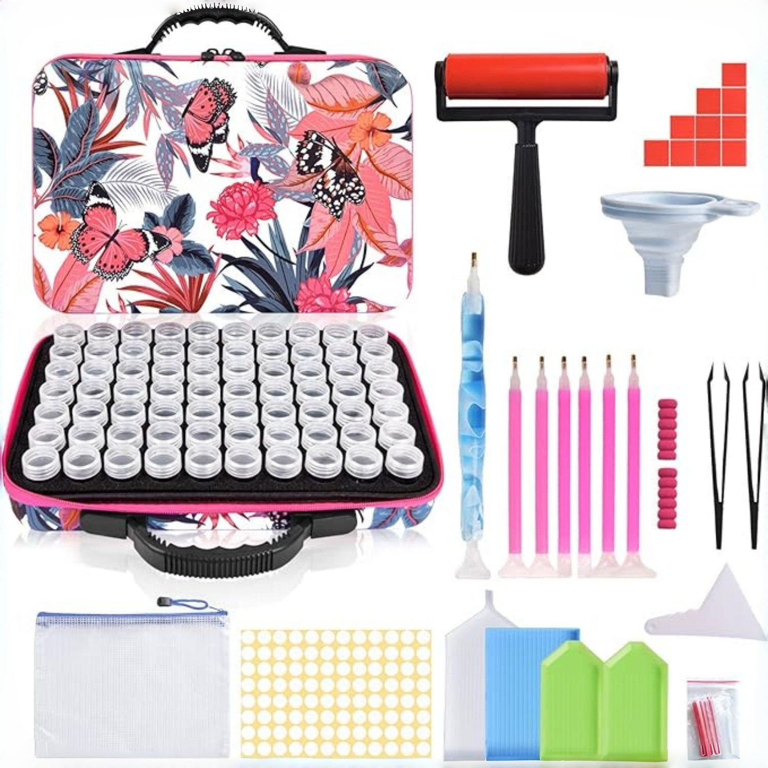 PLANEXPERT Aufbewahrungsbox 70 Stück 5D Diamond Painting Aufbewahrungsbox für DIY Malerei Handwerk