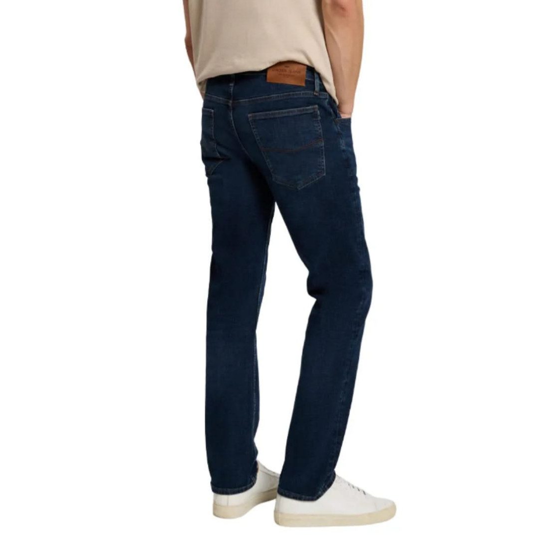 CROSS JEANS® Slim-fit-Jeans Damien E198-114 Mid Blue 5-Pocket Style