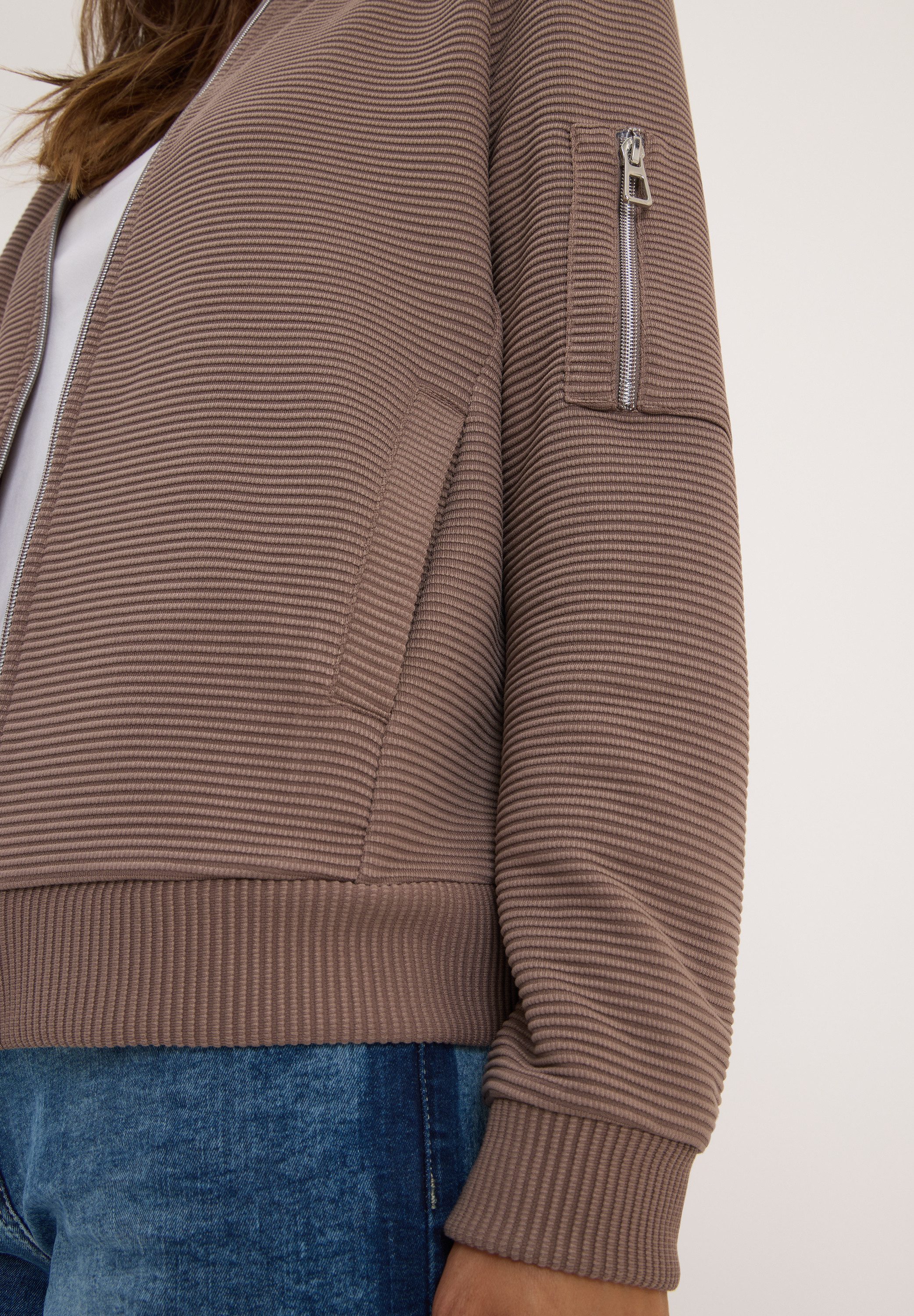 CECIL Blouson mit Reißverschluss, im Ottoman-Look