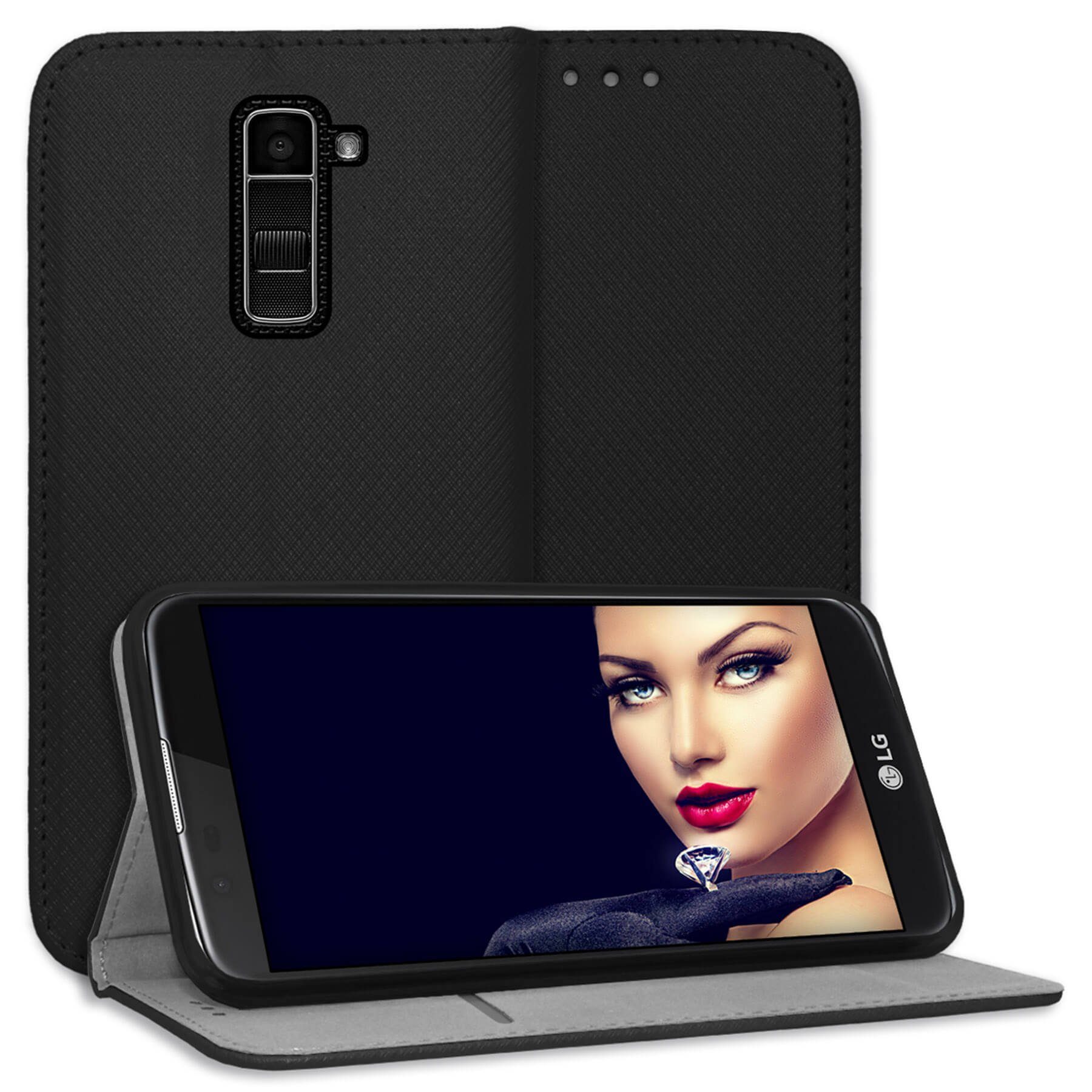 mtb more energy Smartphone-Hülle »Bookstyle Smart Magnet« für LG K10 (K420N  / 5.3), Klapphülle aus Kunstleder Cover Wallet Case online kaufen | OTTO