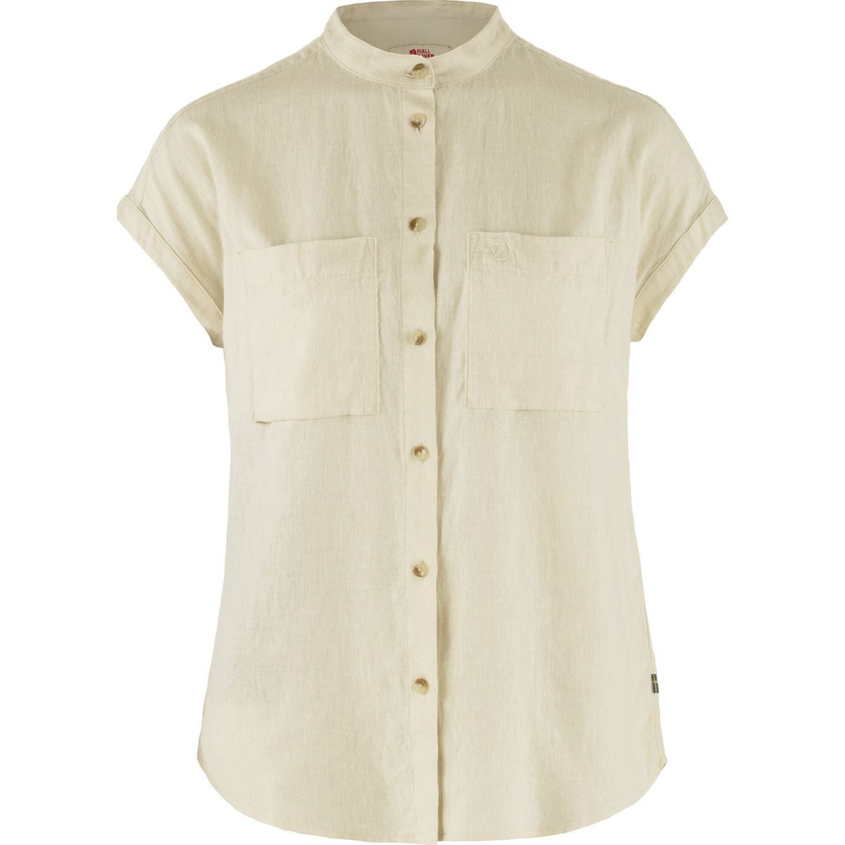 Fjällräven Kurzarmshirt övik Hemp Shirt SS W Leichtes, atmungsaktives Damenhemd aus Hanf/Lyocell mit versteckter