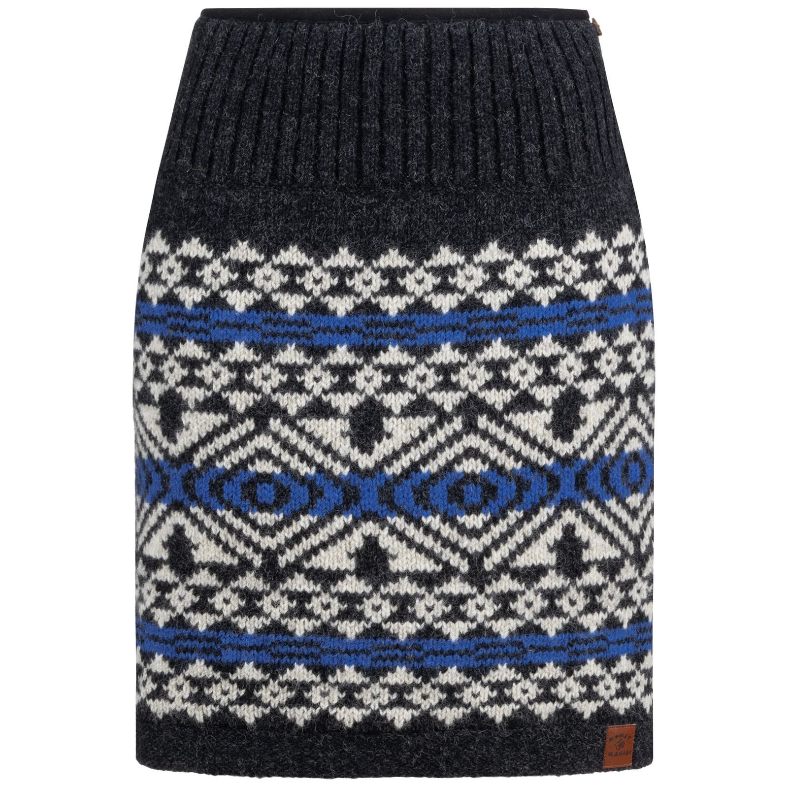 Strickrock Boho-Chic Strickrock Winter Schurwolle Rock Knielang gefüttert