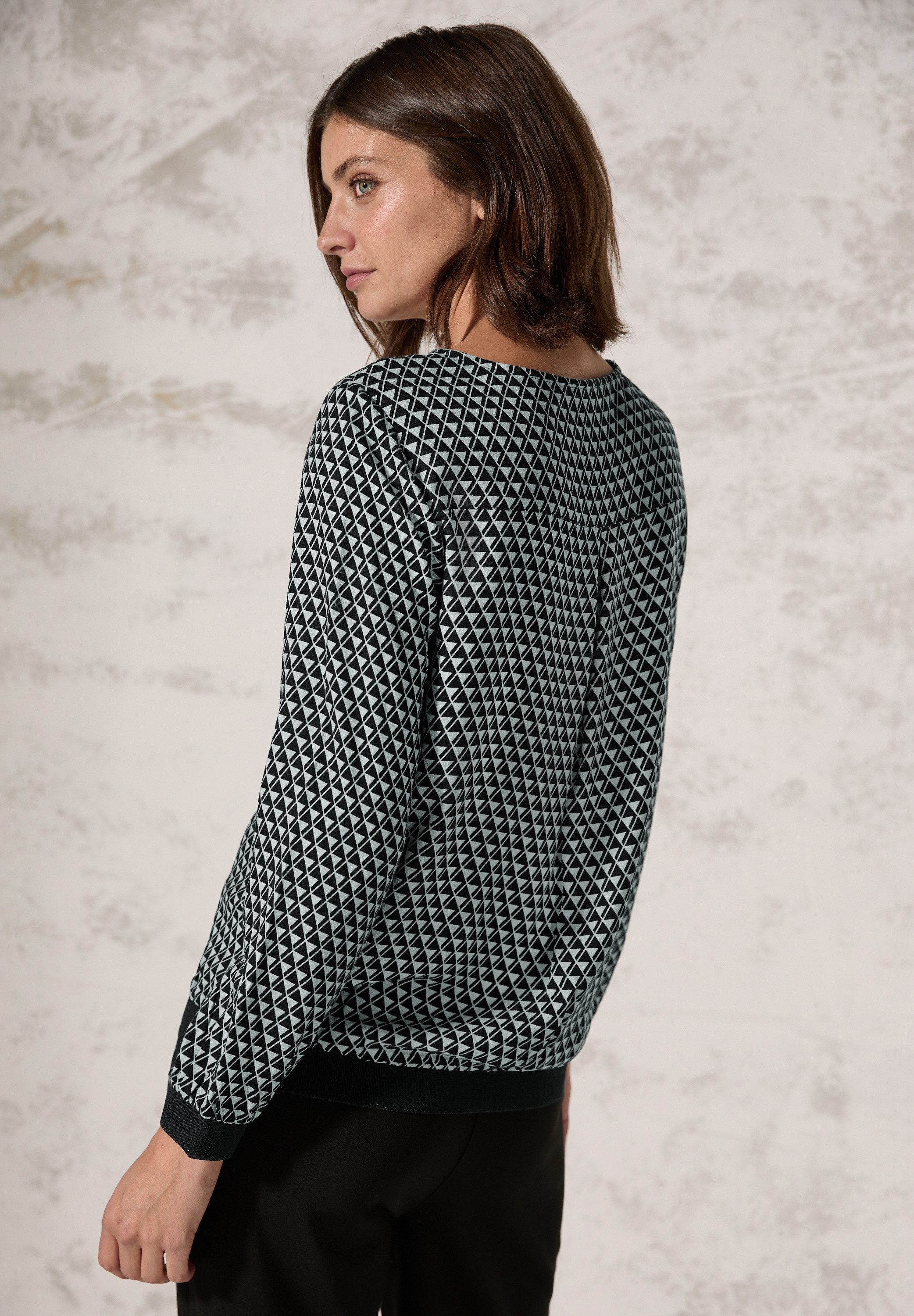 CECIL Langarmbluse mit Elastikbund günstig online kaufen