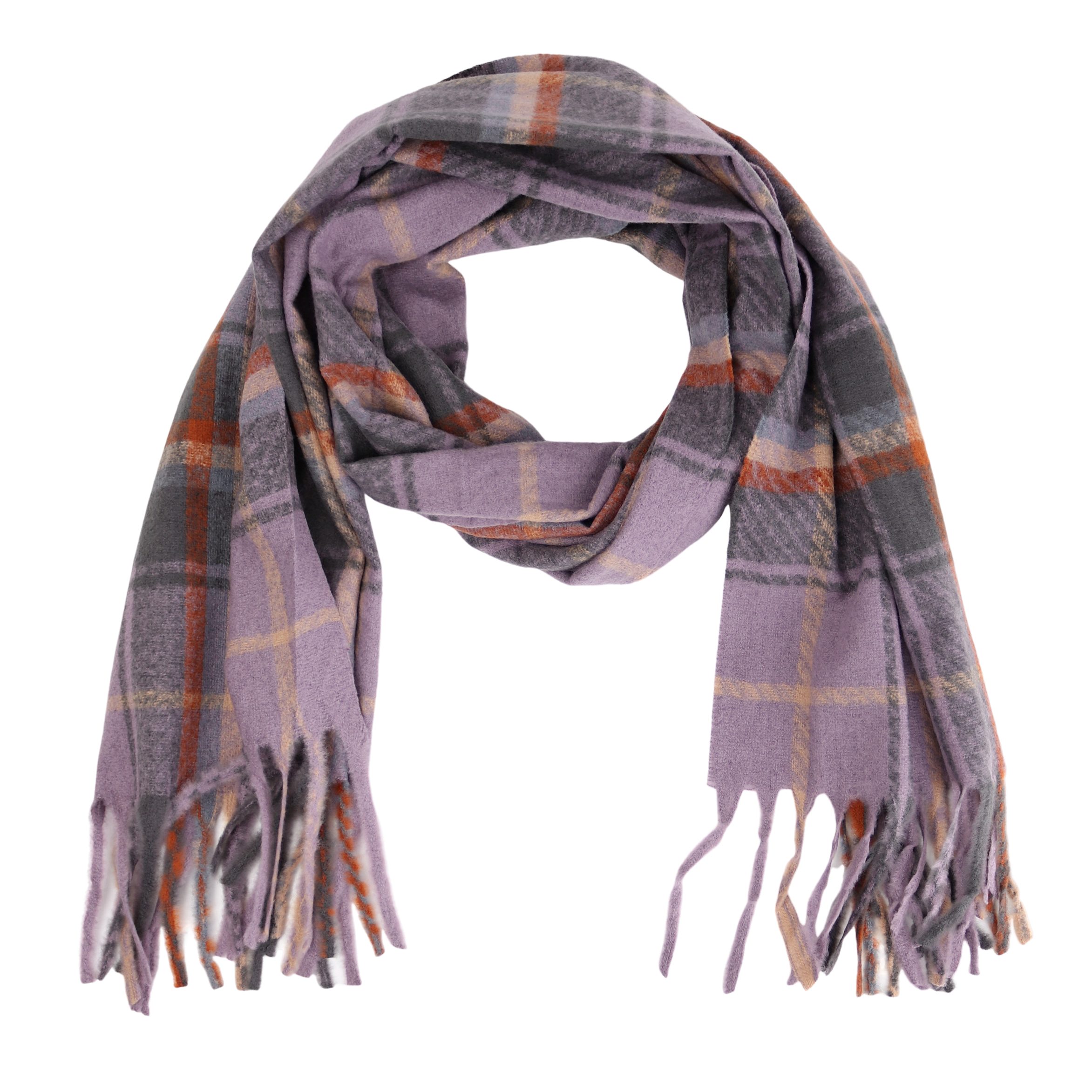 MIRROSI Modeschal weicher und warmer Schal Schottenkaro mit Fransen, 70x180cm, (Schottenkaro Muster), Damen Halstuch Stola ideal für Herbst und Winter