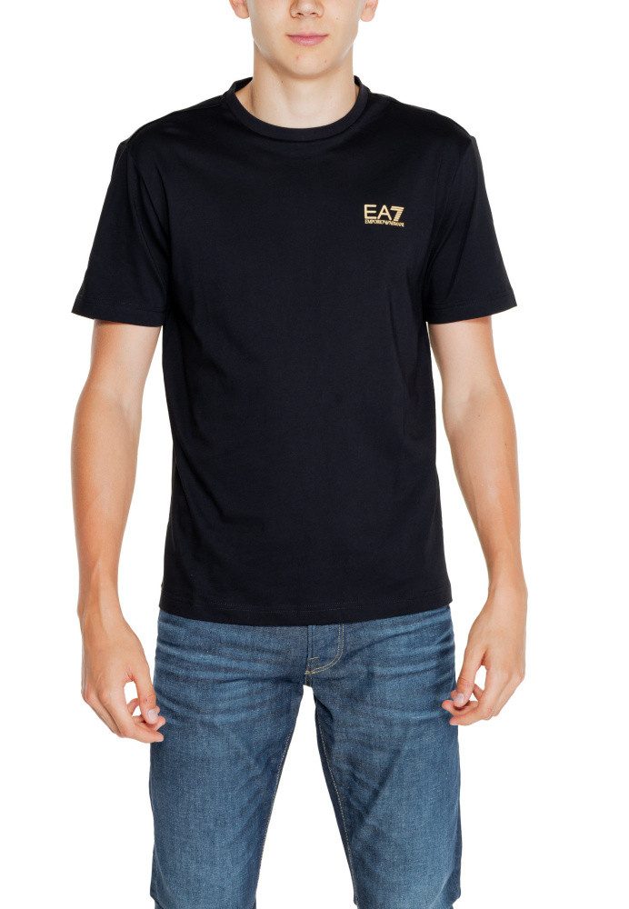 Ea7 Emporio Armani  T-Shirts & Poloshirts Pima Cotton Identity T-Shirt Blac günstig online kaufen