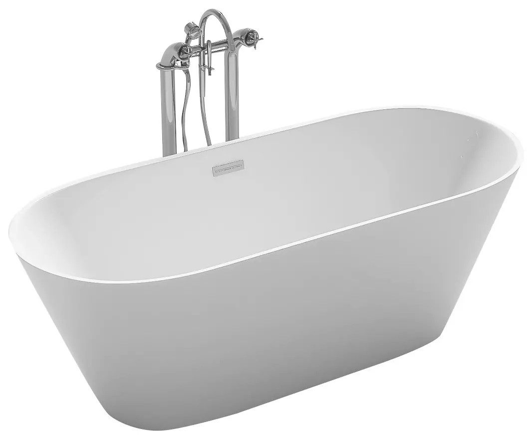 Belvit Badewanne halbfreistehend & freistehend aus Acryl – Eckbadewanne oder oval, Links, Mittig & Rechts, in 180x80 - 170x78 cm, mit Ablaufgarnitur