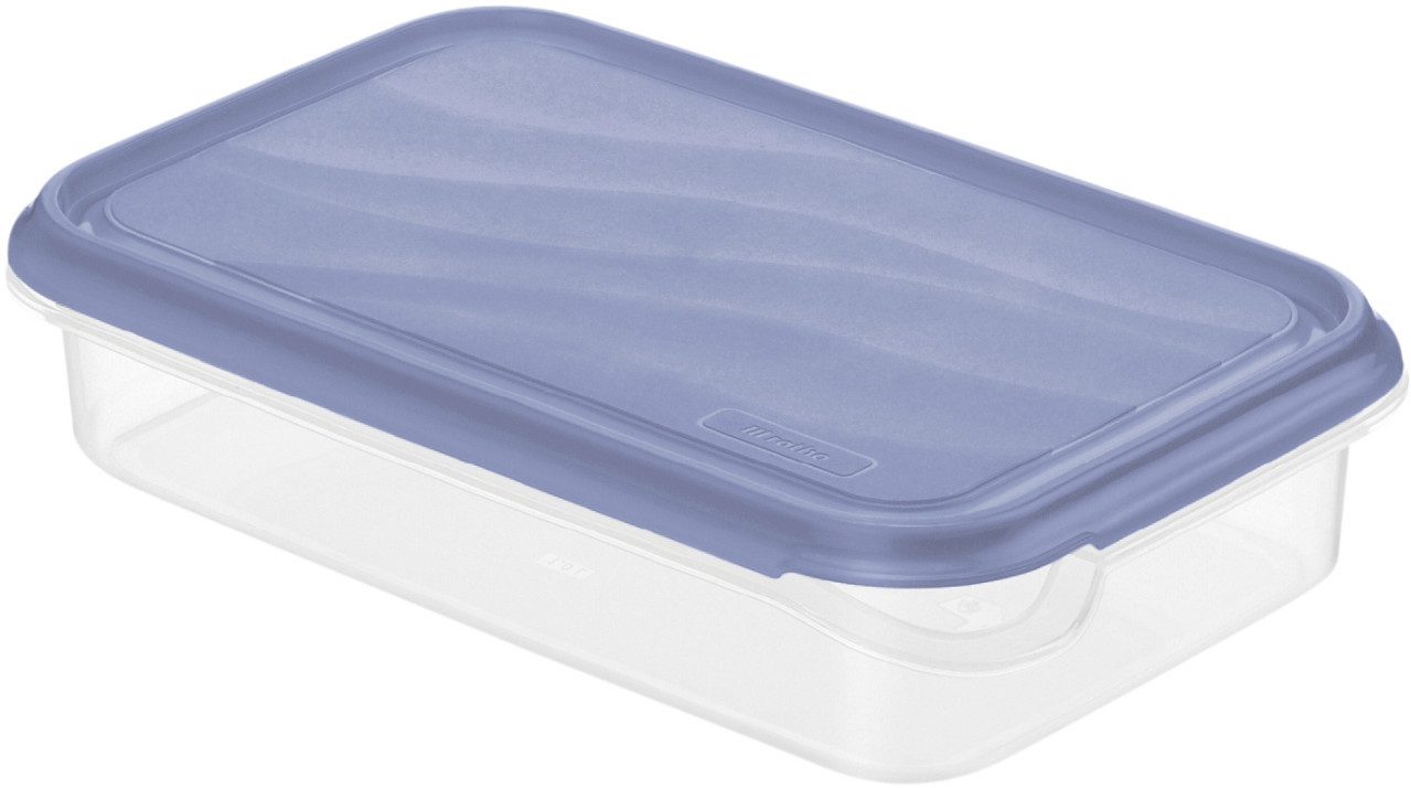 ROTHO Vorratsdose Rotho Kühlschrankdose Rondo 1 l flach horizon blau, Kunststoff