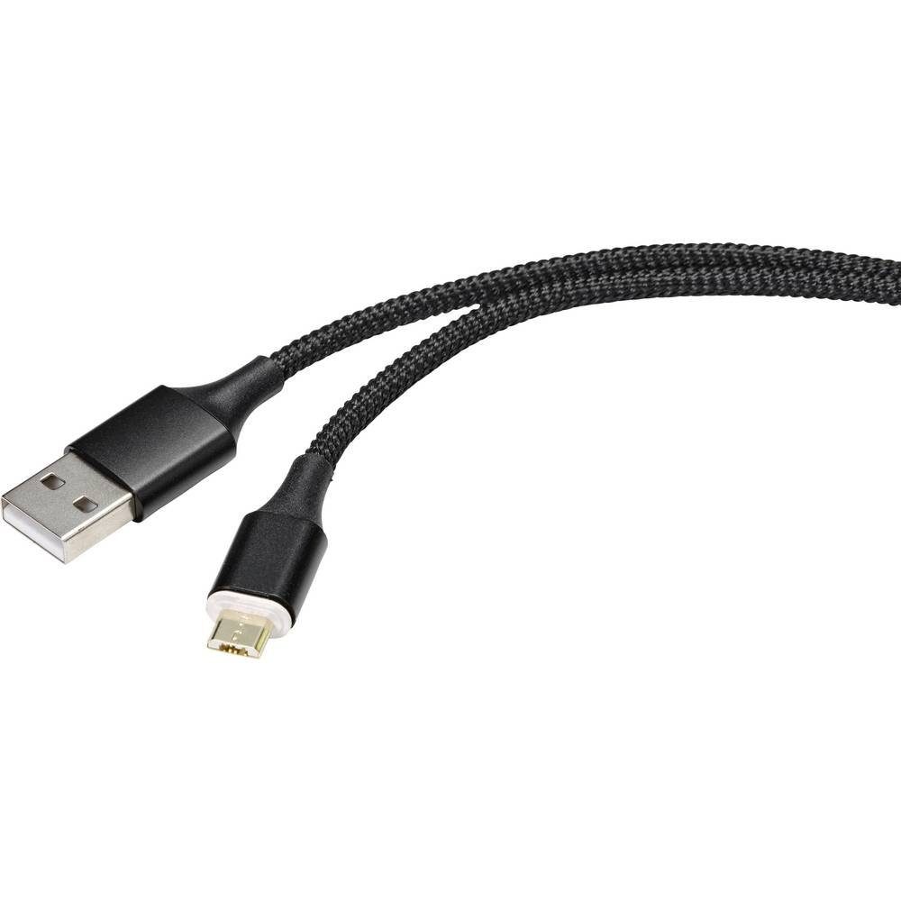 Renkforce Magnetadapter USB A männlich auf Micro-USB männlich RF-4746074 USB-Kabel, magnetischer Stecker