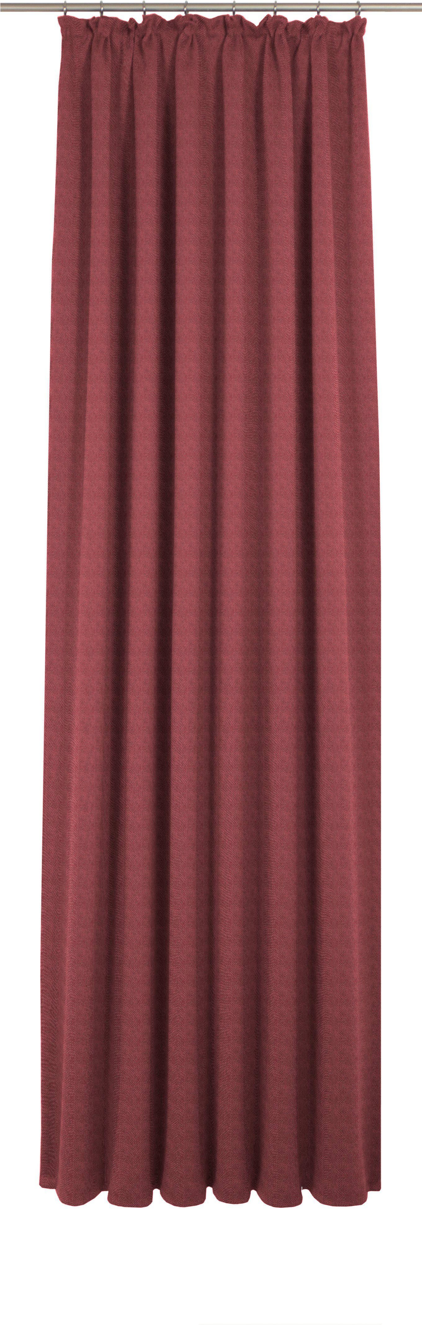 Vorhang Uni Collection, blickdicht, nach Maß rot Kräuselband St), (1 Wirth