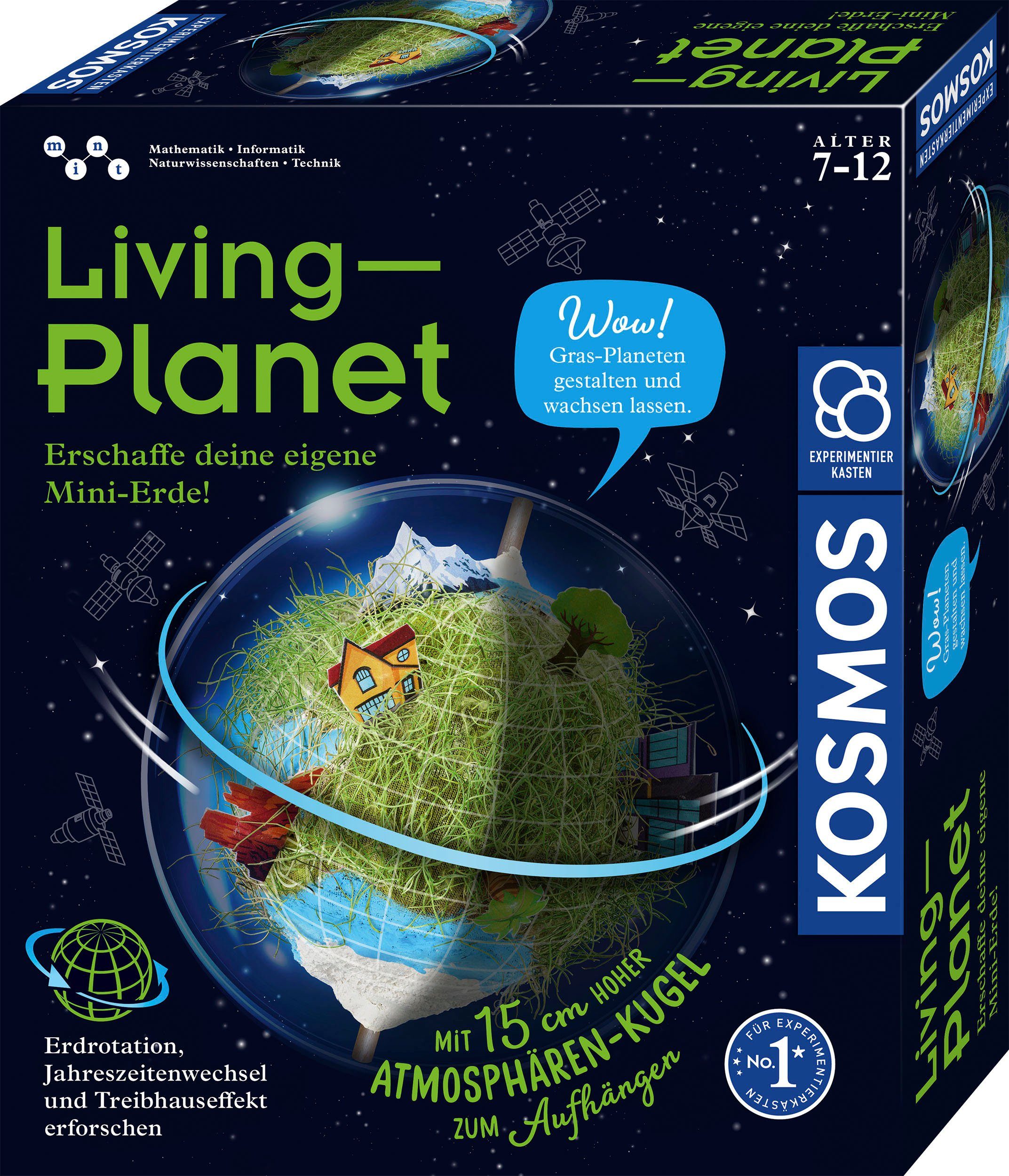 Kosmos Experimentierkasten Living Planet, Made in Germany, Mit 15 cm hoher  Atmosphären-Kugel zum Aufhängen