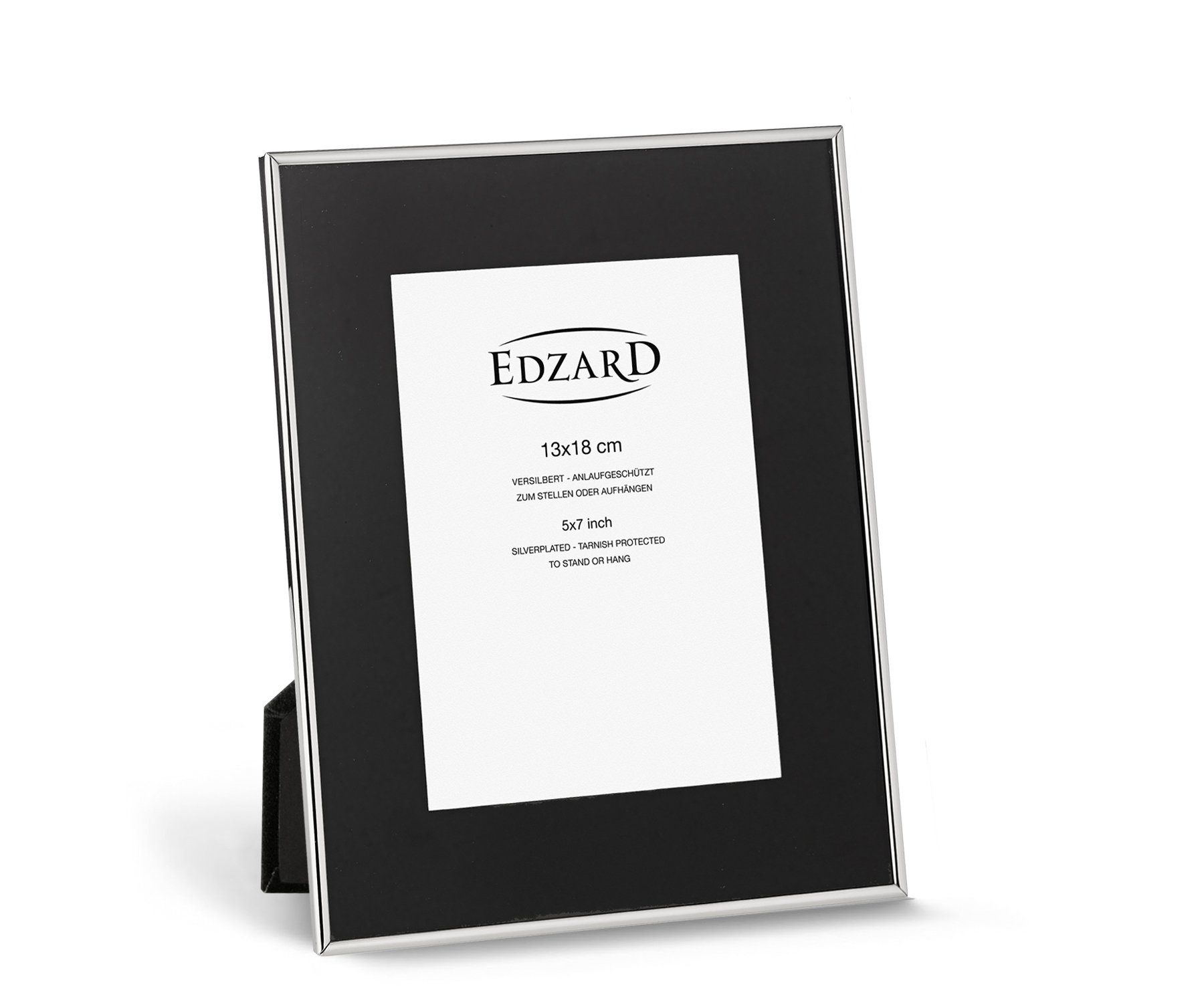 EDZARD Bilderrahmen Elda, versilbert und anlaufgeschützt, für 10x15 cm Foto