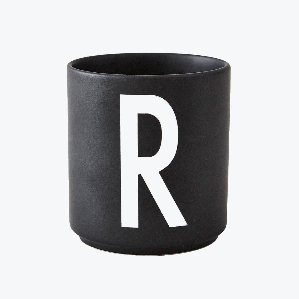 Design Letters Кружки Porzellanbecher Schwarz R, Porzellan