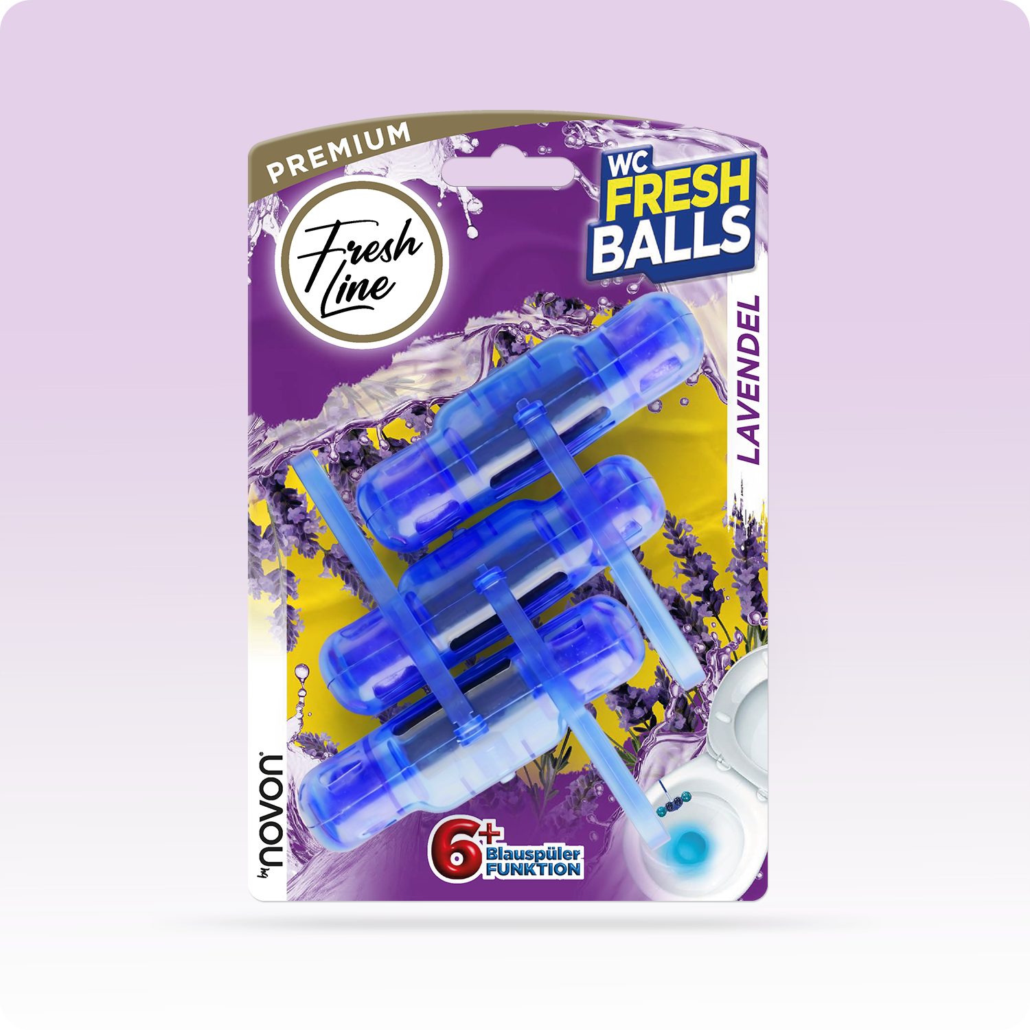 Fresh Line Fresh Balls, 3 Stück – erhältlich in 6 Duftsorten, Für den Einsatz in privaten und gewerblichen Toiletten