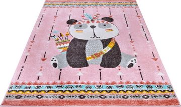 Kinderteppich Adventures Panda, HANSE Home, rechteckig, Höhe: 7 mm, Spielteppich, weich, Kinderzimmer, Kurzflor, Spielunterlage, Teppich