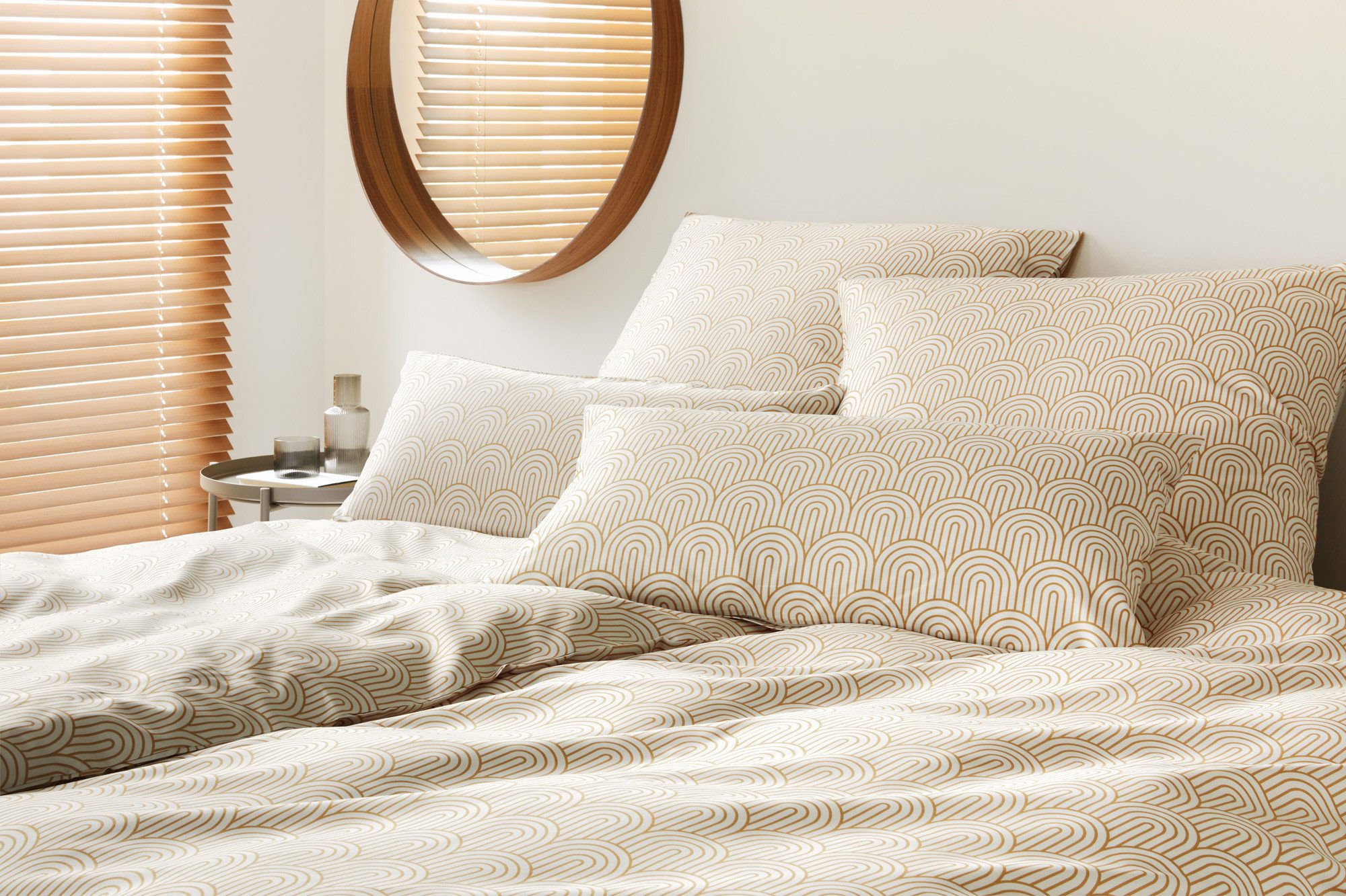 Elegante Bettwäsche Maison Arcs, Mako-Satin, 2 teilig, angenehmes Hautgefühl